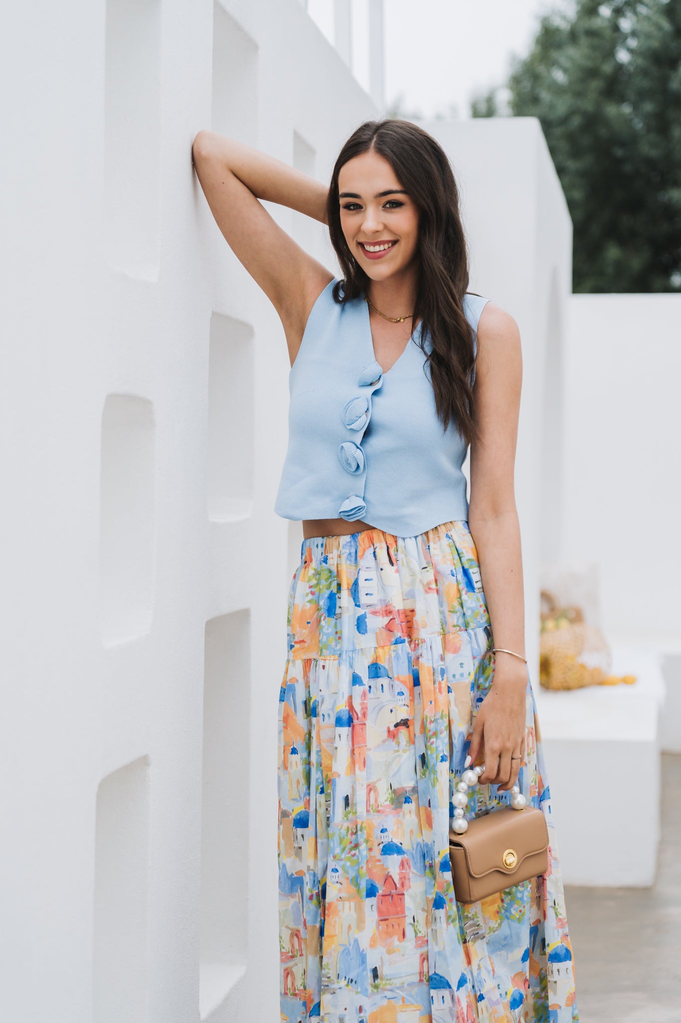 Greece Skirt Dark Blue