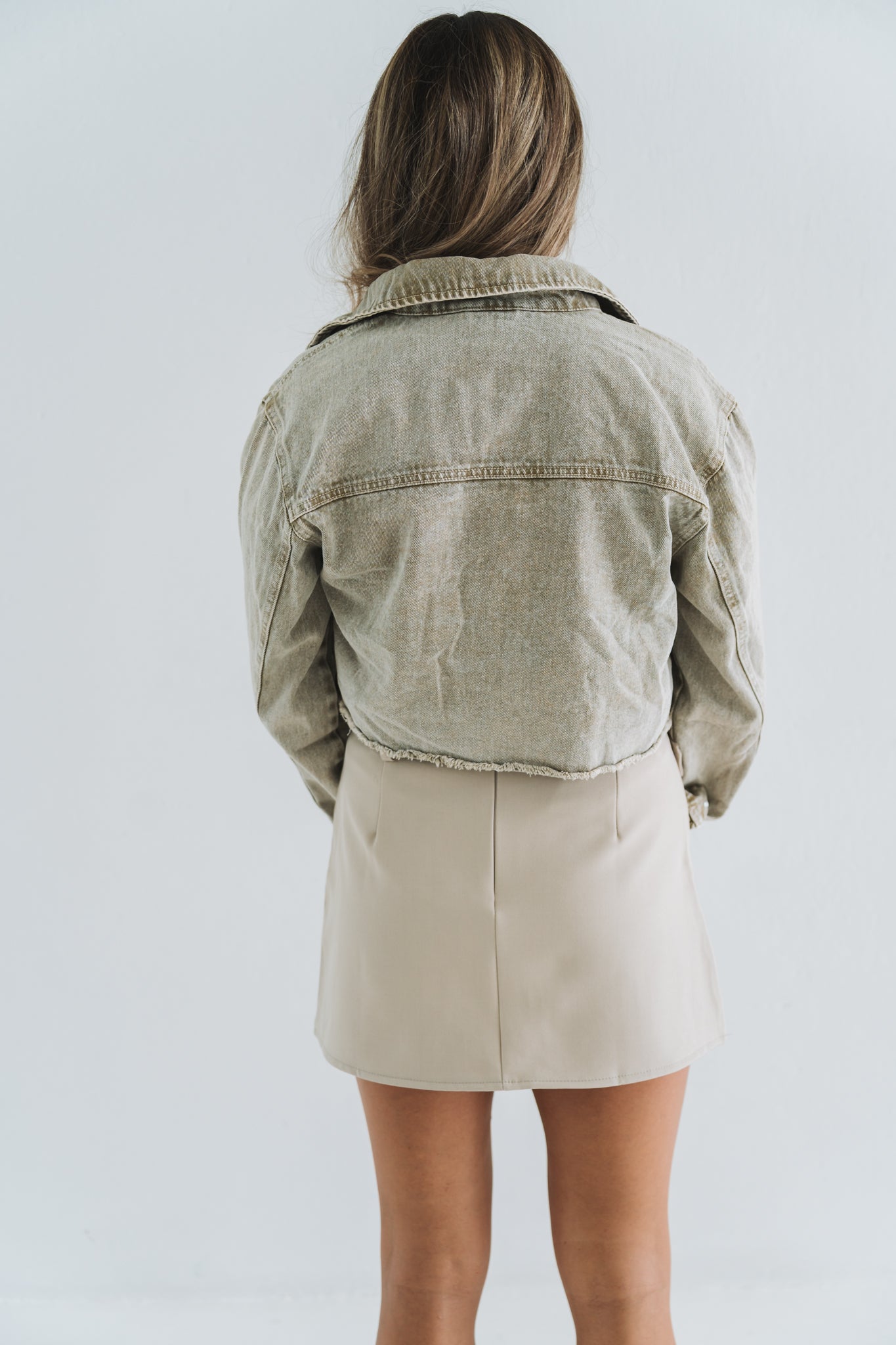 Khaki Denim Jacket | Available in Sizes S-XL