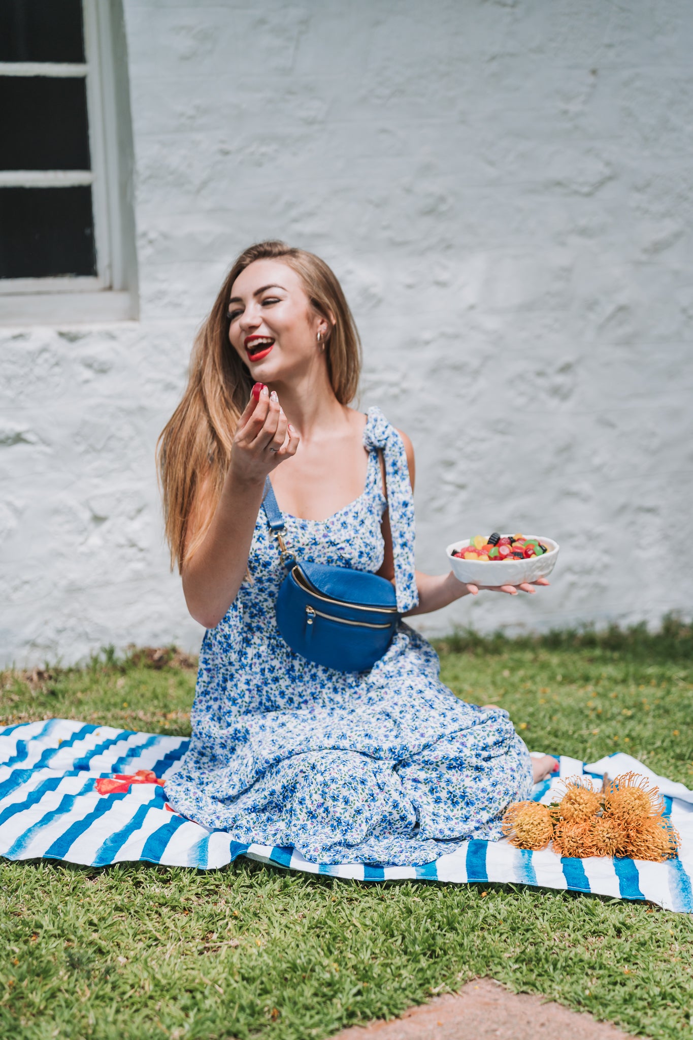 Ditsy Floral Dress Blue