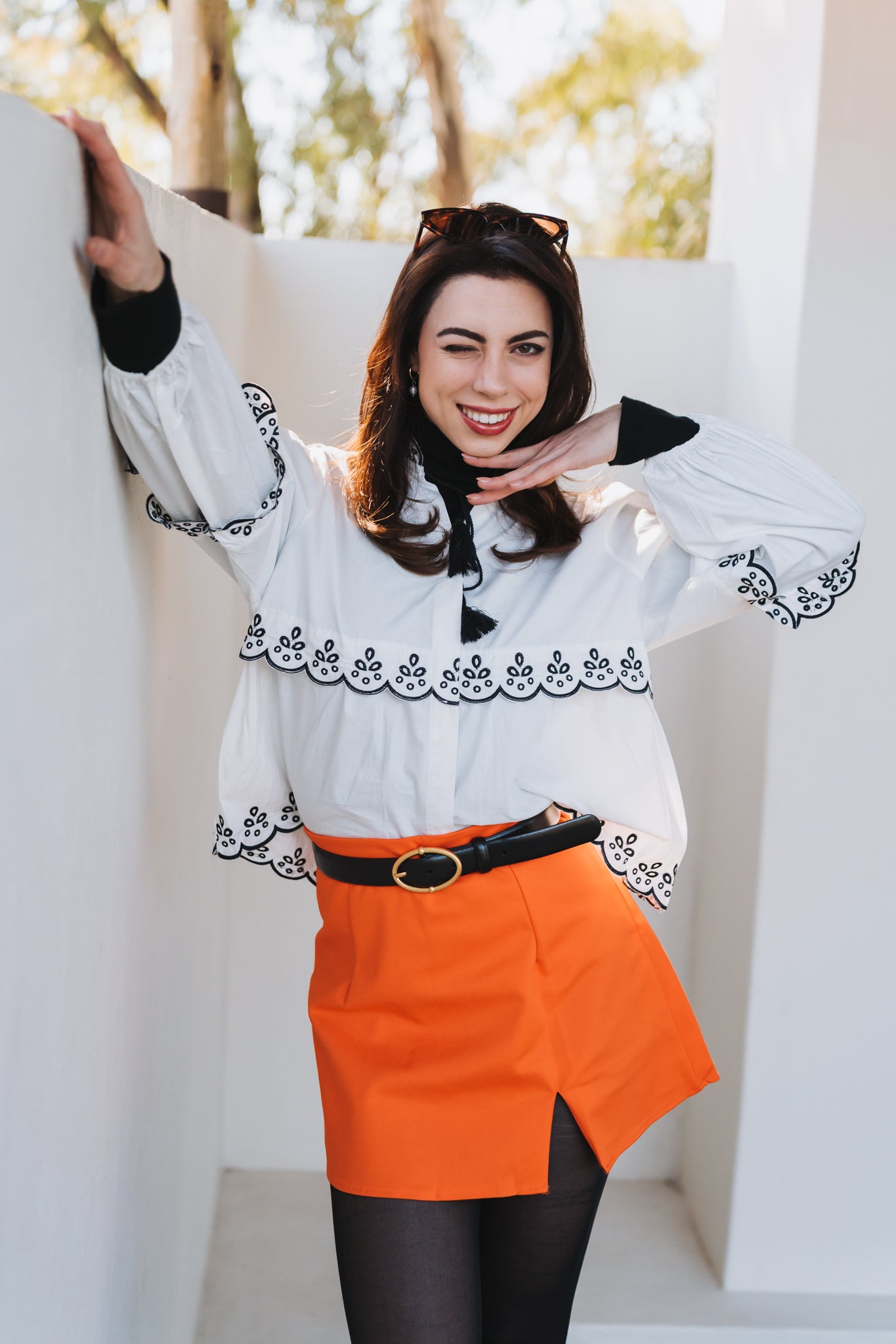 Black Scallop Top | One Size / Fits 30-36