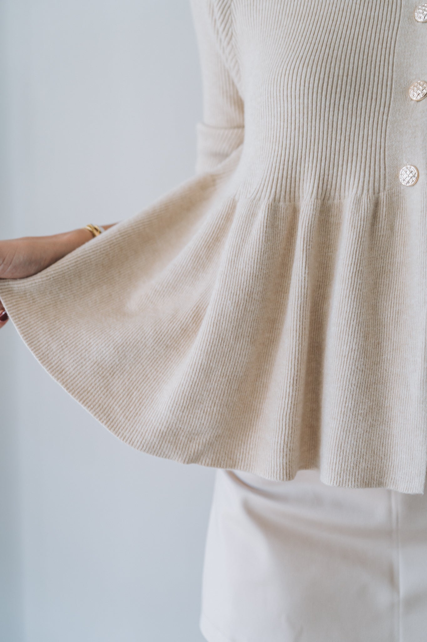 Frill Cardi Stone