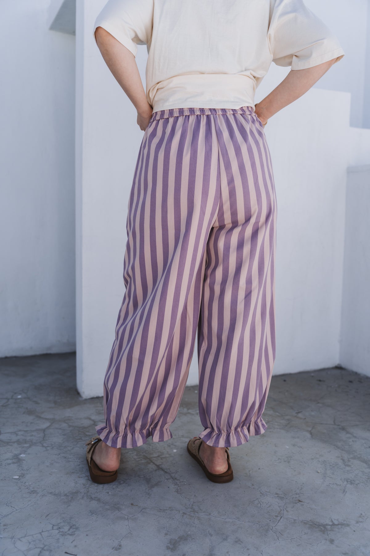 Stripey Sweats Purple | One Size / Fits 32-38
