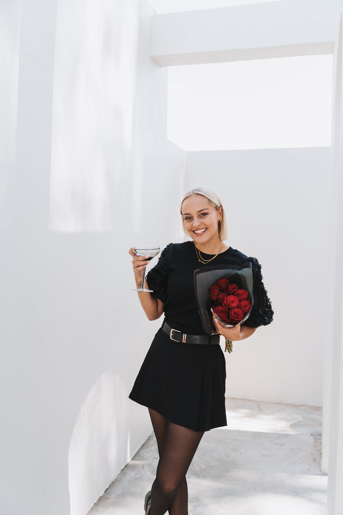 Black Puff Tee