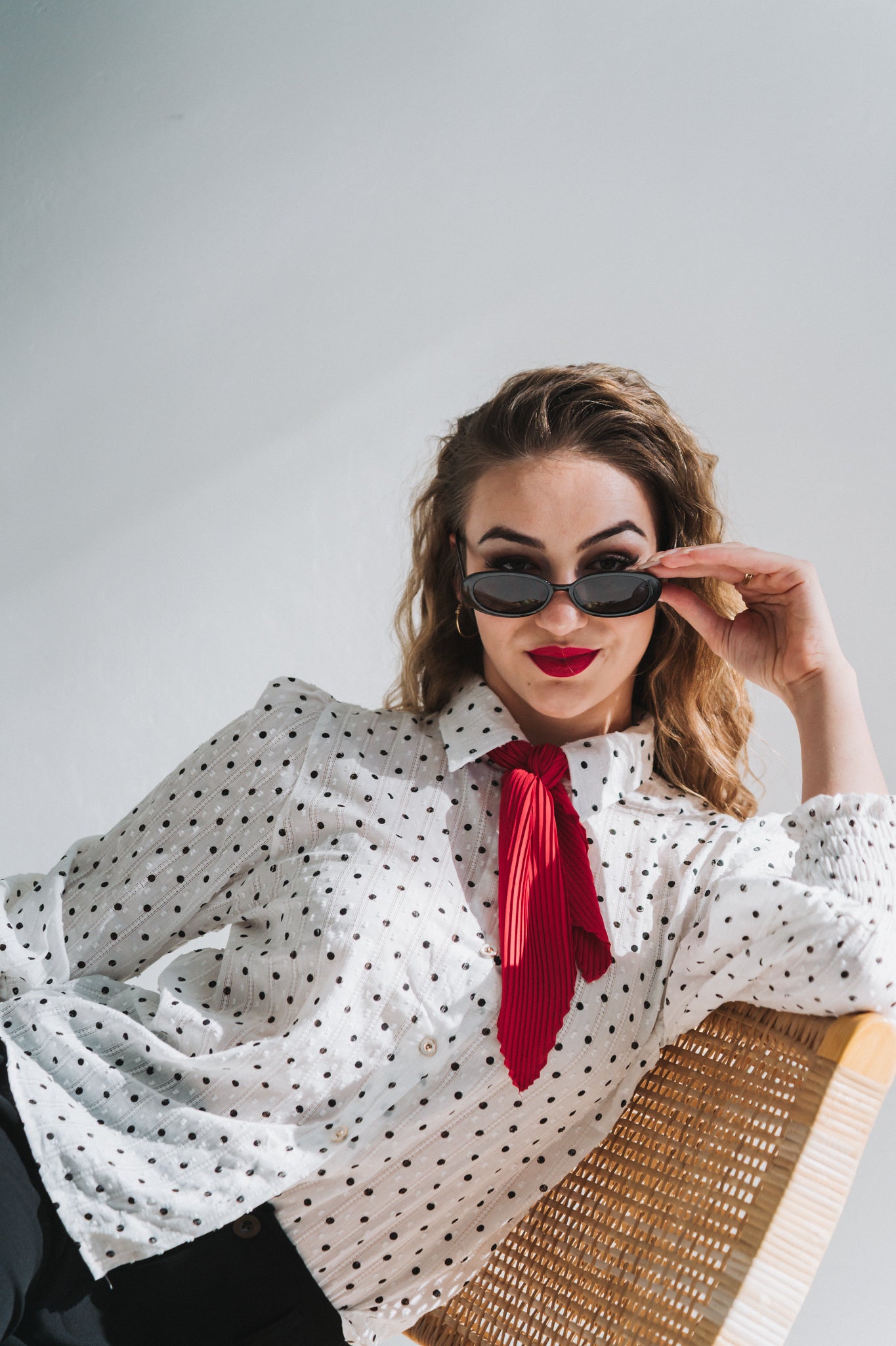 Minnie Polka Blouse | One Size / Fits 30-34