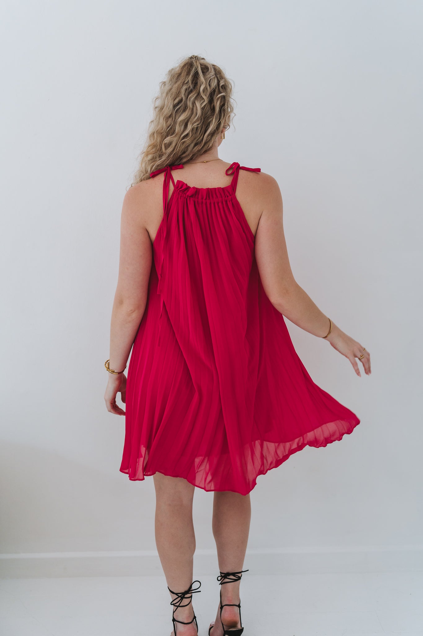 Chiffon Pleat Dress