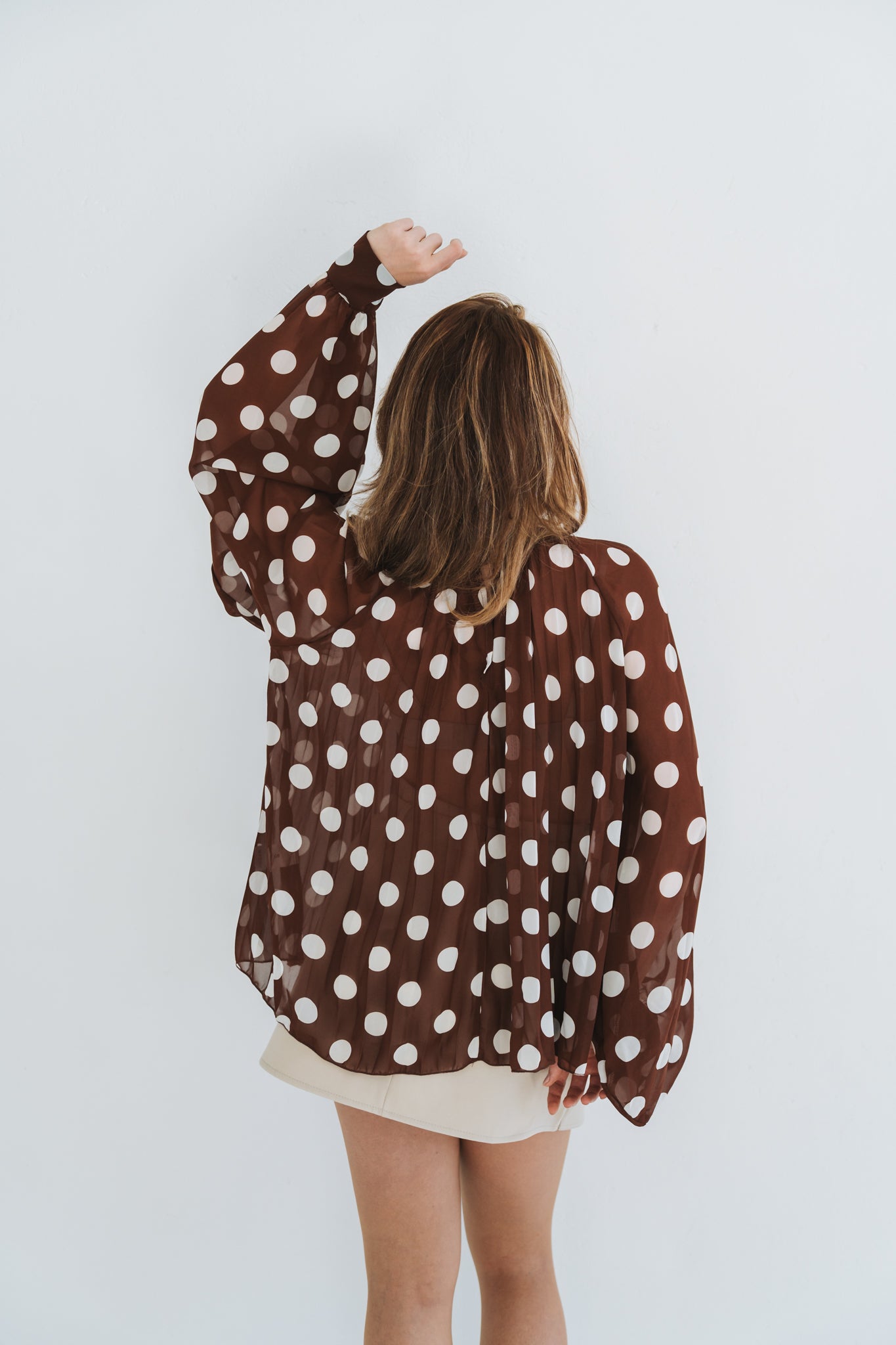 Polka Top Brown