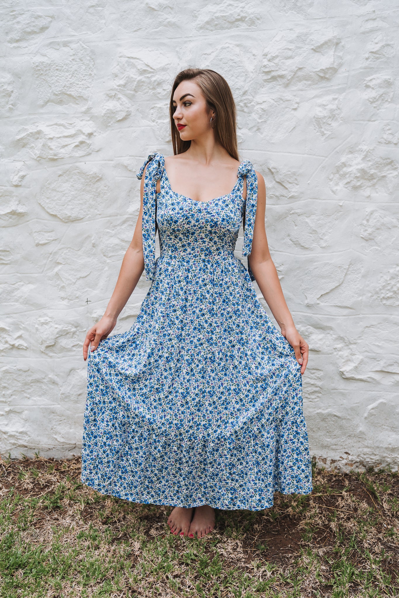 Ditsy Floral Dress Blue