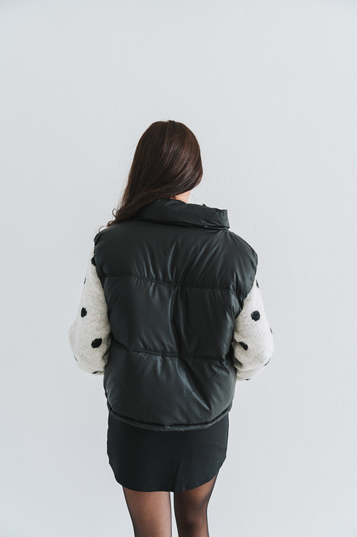 Crop Puffer Black