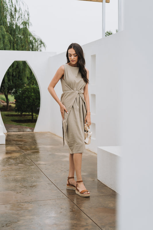 Beatrice Dress Khaki