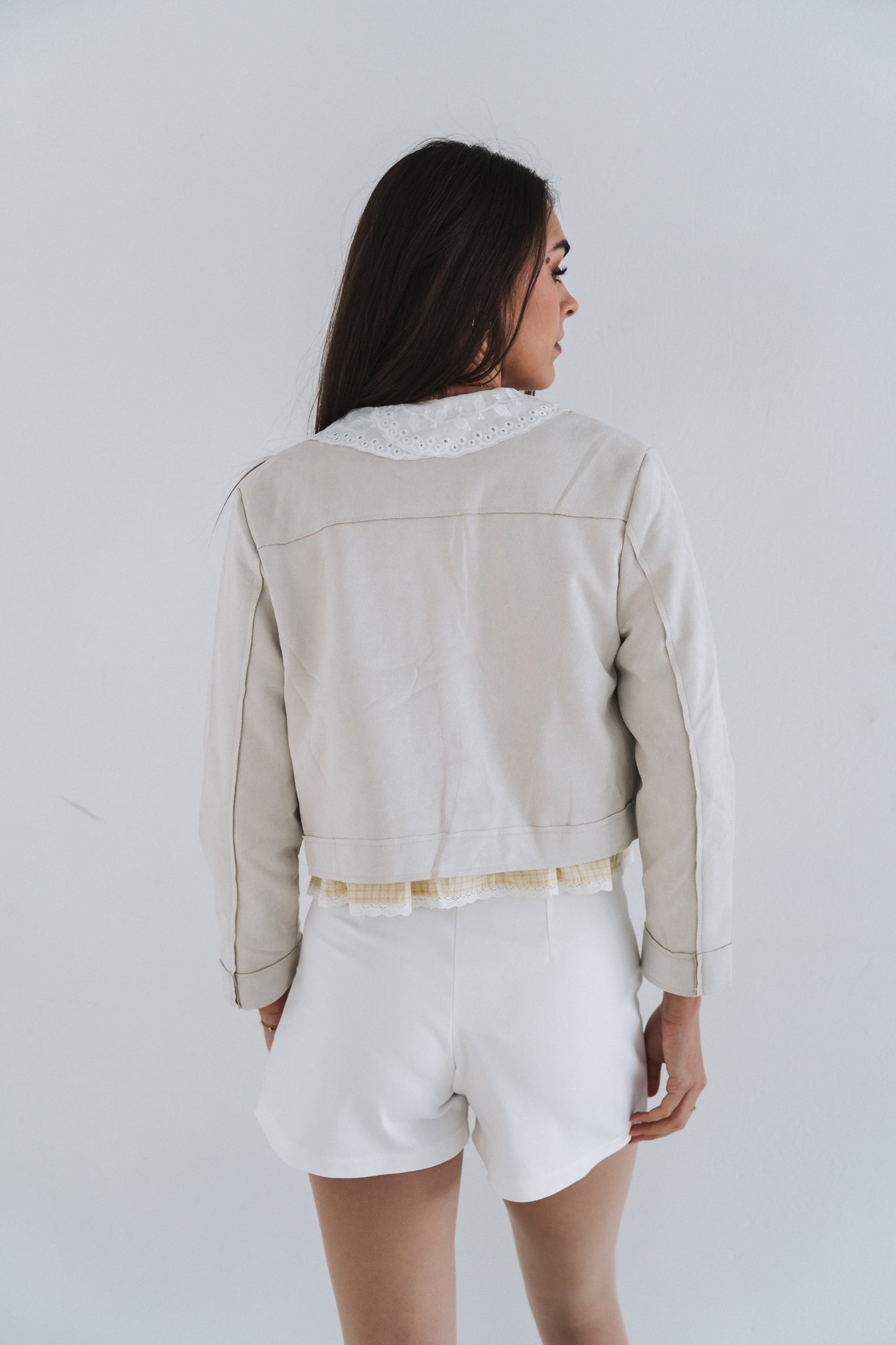 Velvet Jacket Cream | One Size / Fits 30-34