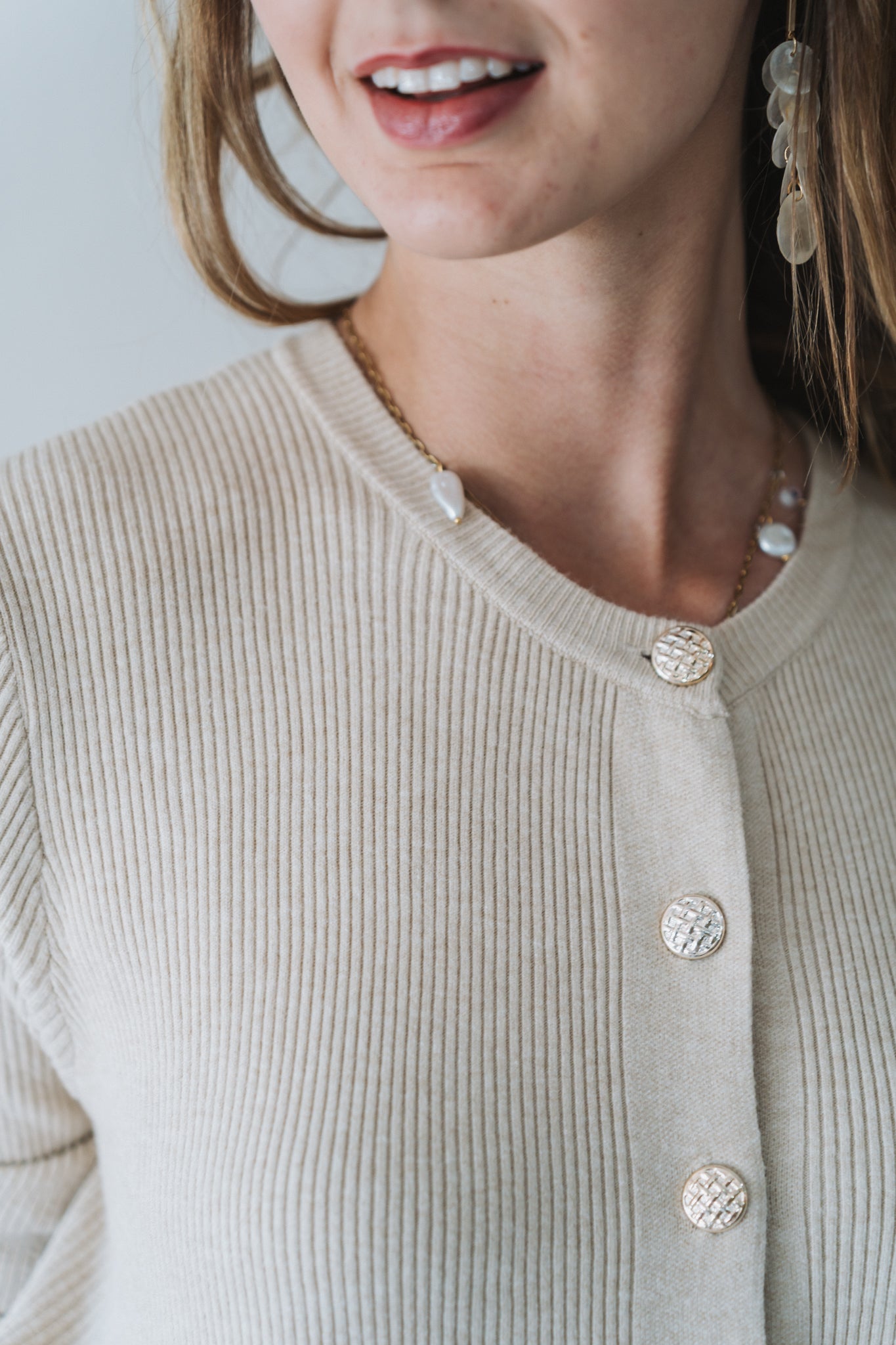 Frill Cardi Stone