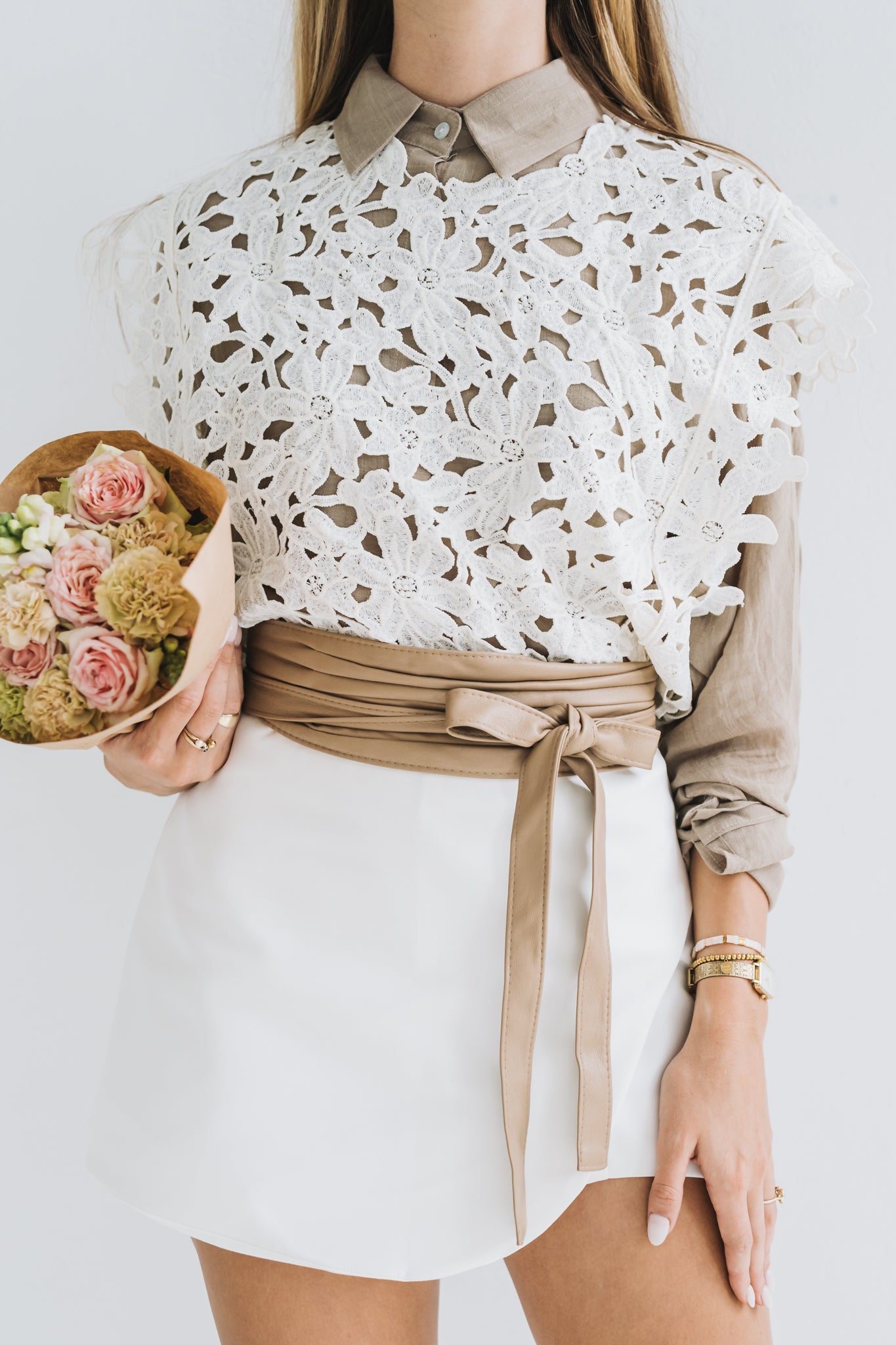 Lacey Over Cream | One Size / Fits 30-34