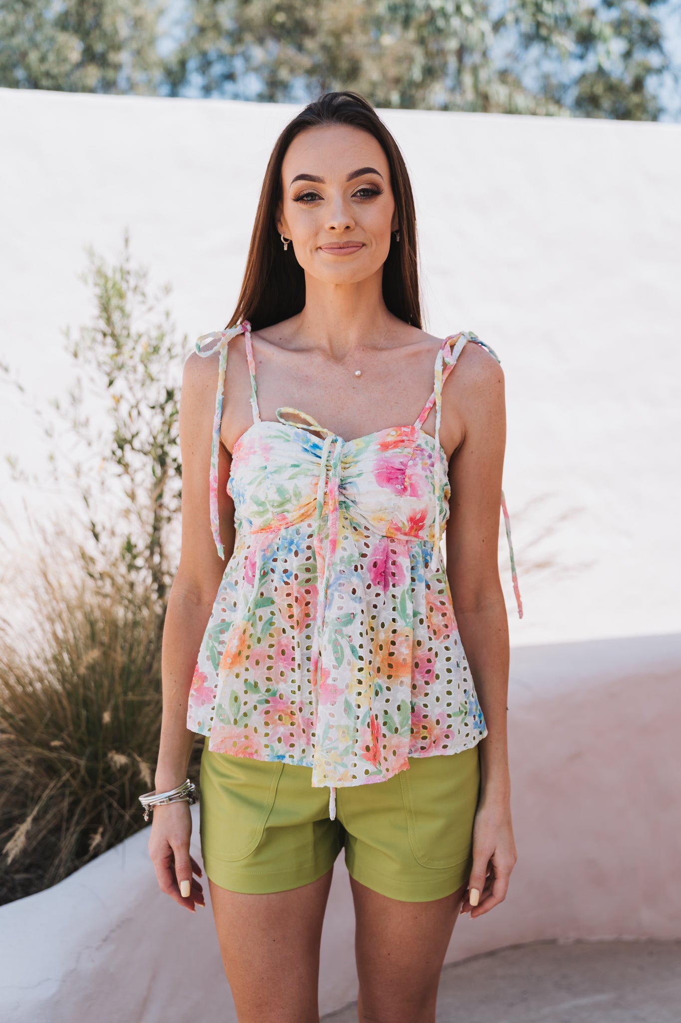Anglaise Top Pastel