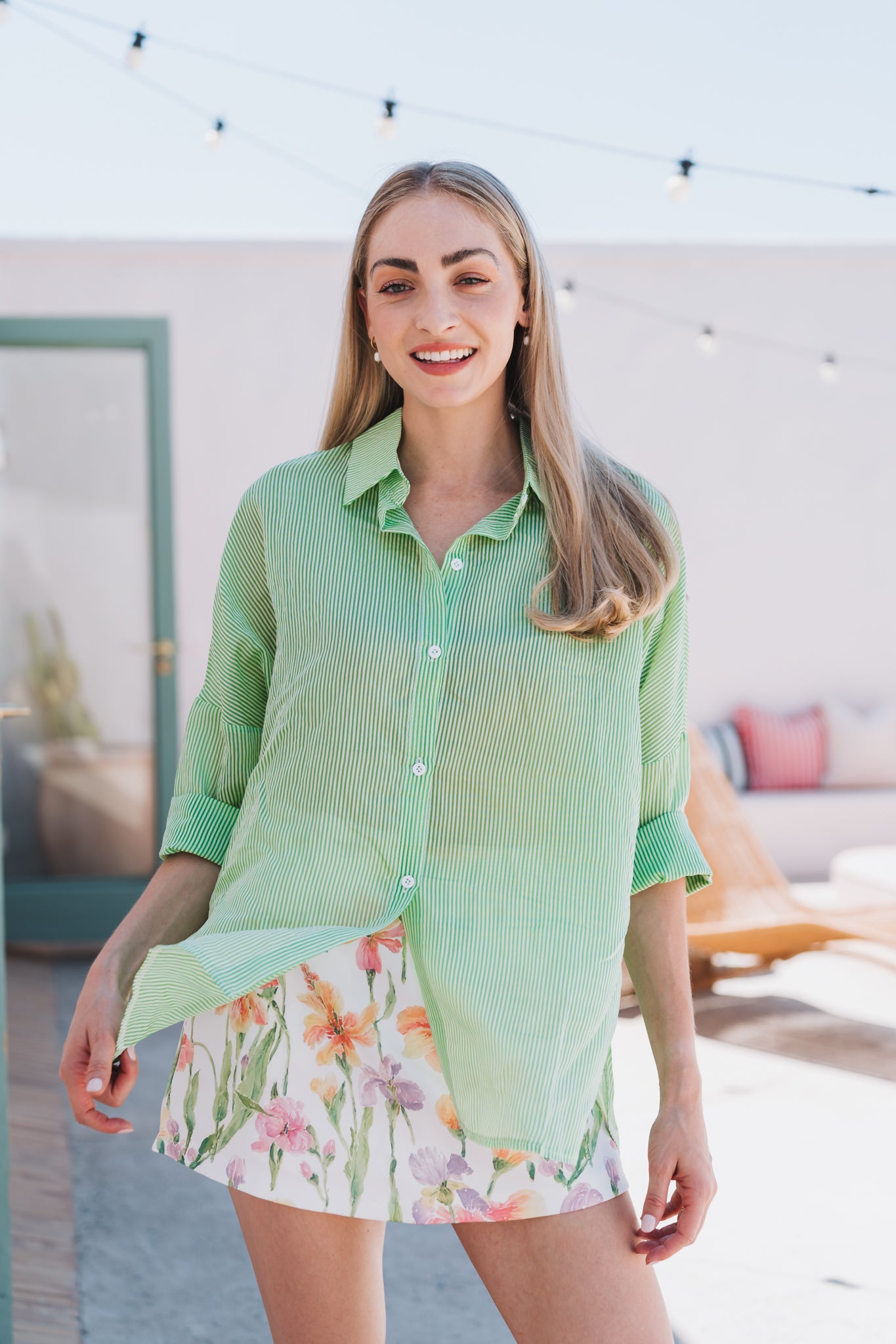 Santorini Blouse Green