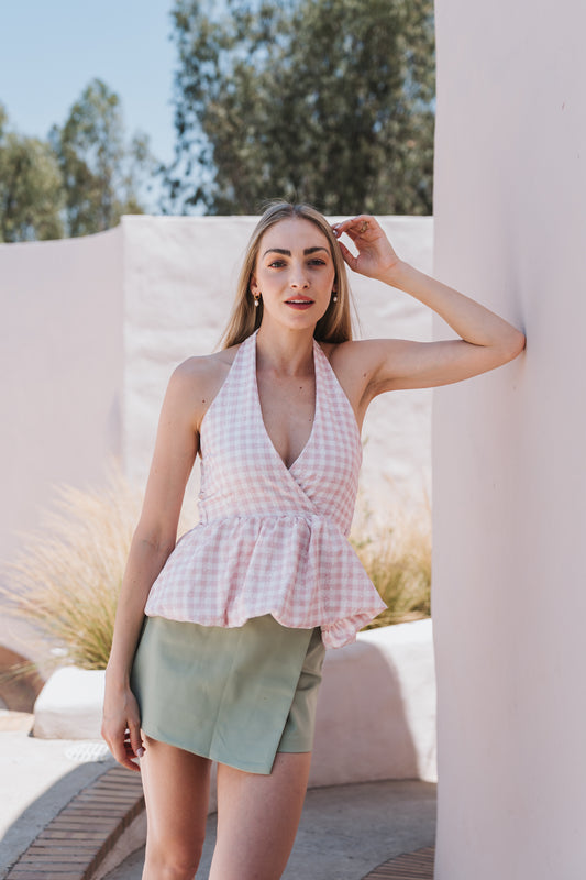 Picnic Wrap Top Pink