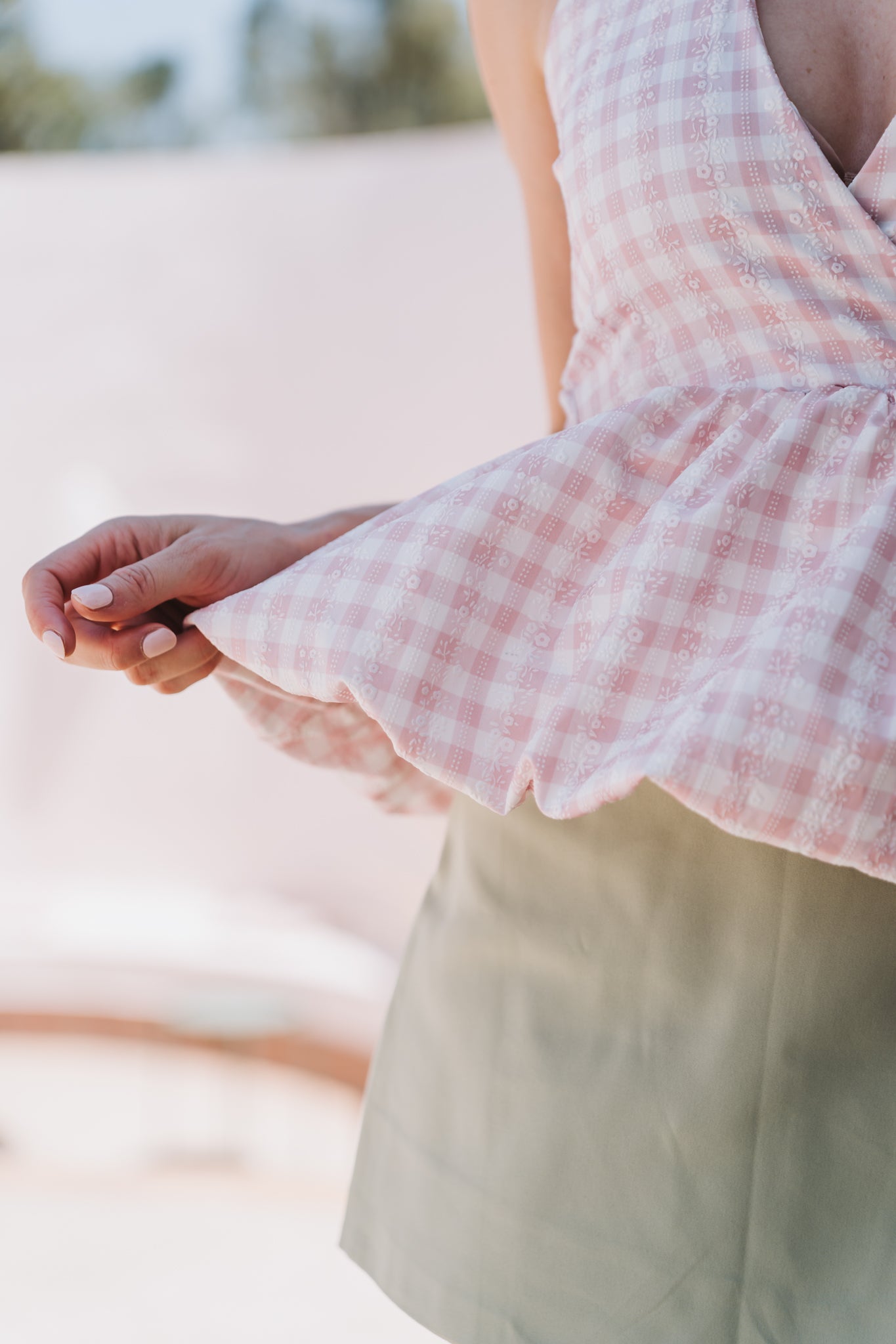 Picnic Wrap Top Pink