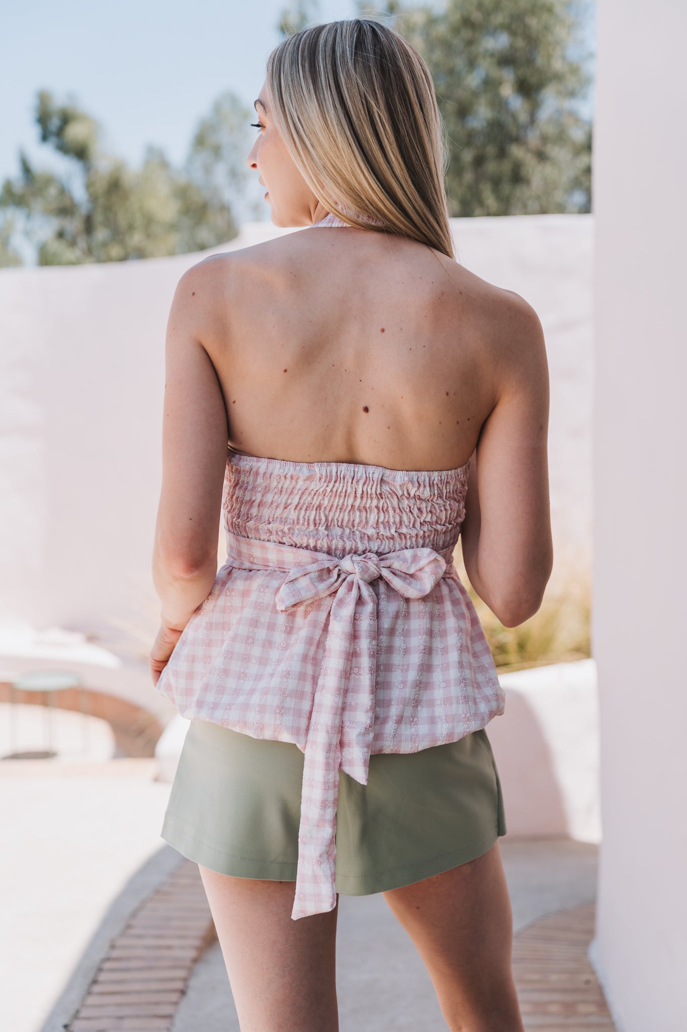 Picnic Wrap Top Pink