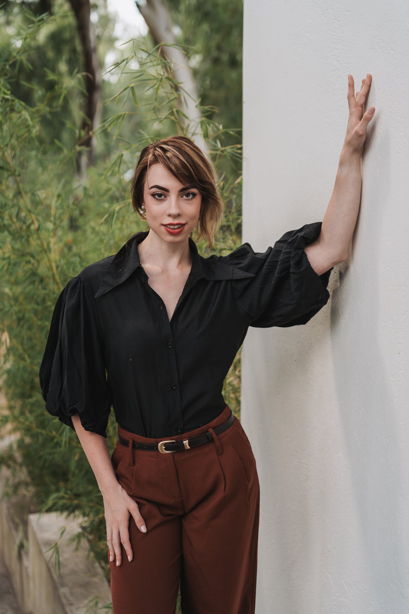 Puff Shoulder Black
