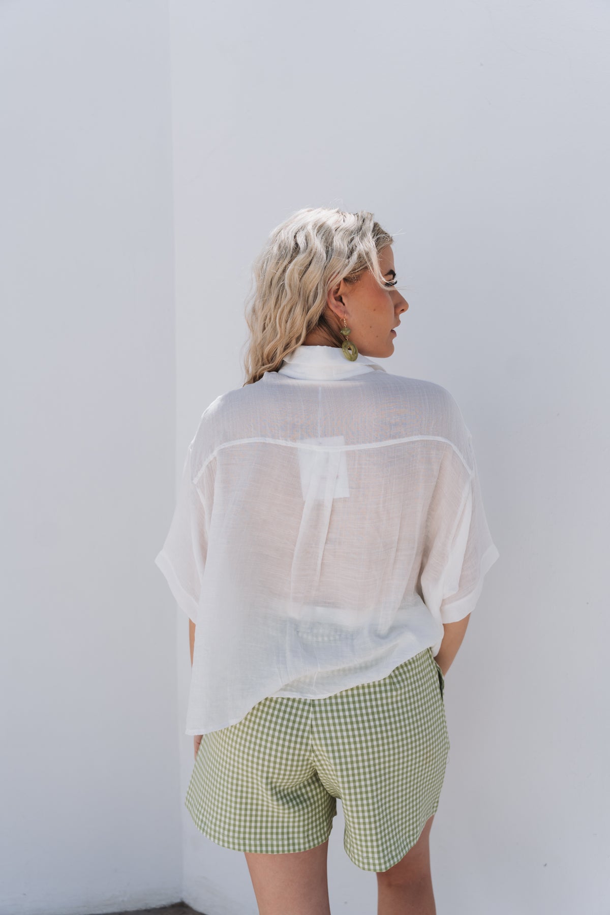 Scallop Blouse White | One Size / Fits 32-36
