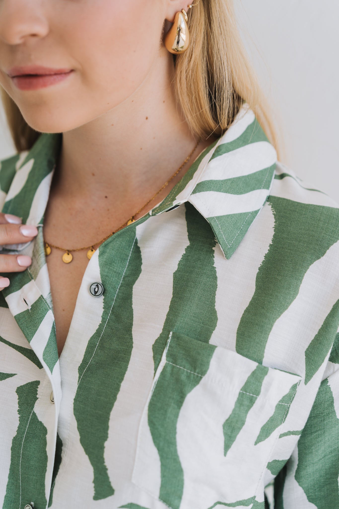 Palm Blouse Green