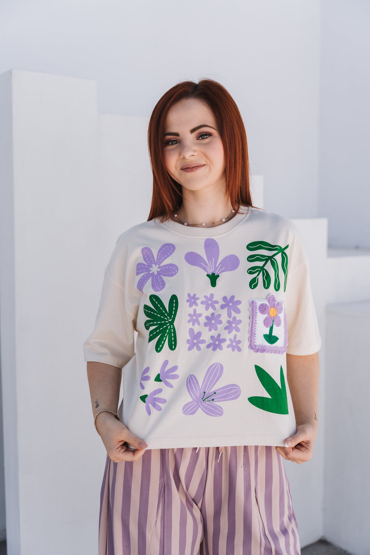 Flora Tee Purple | One Size / Fits 32-36