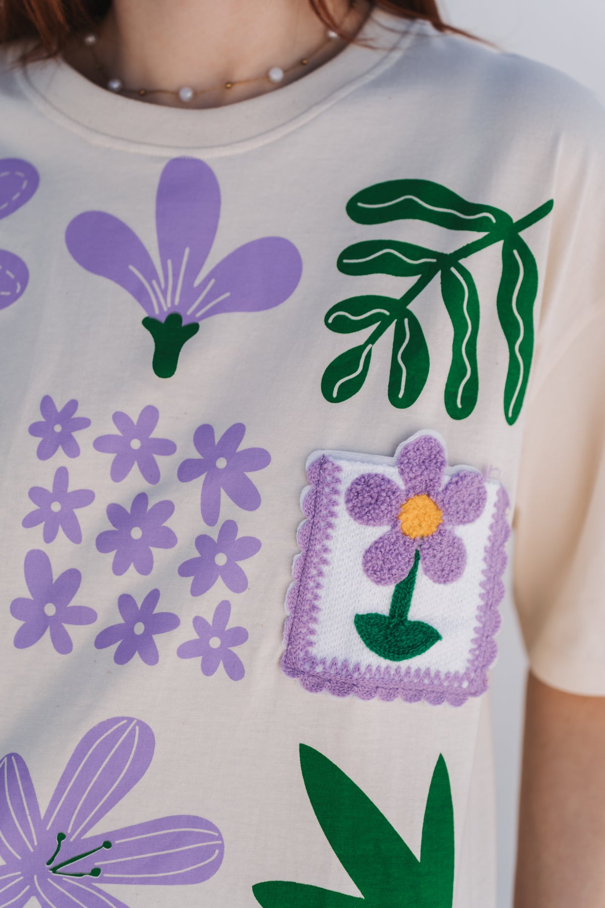 Flora Tee Purple | One Size / Fits 32-36