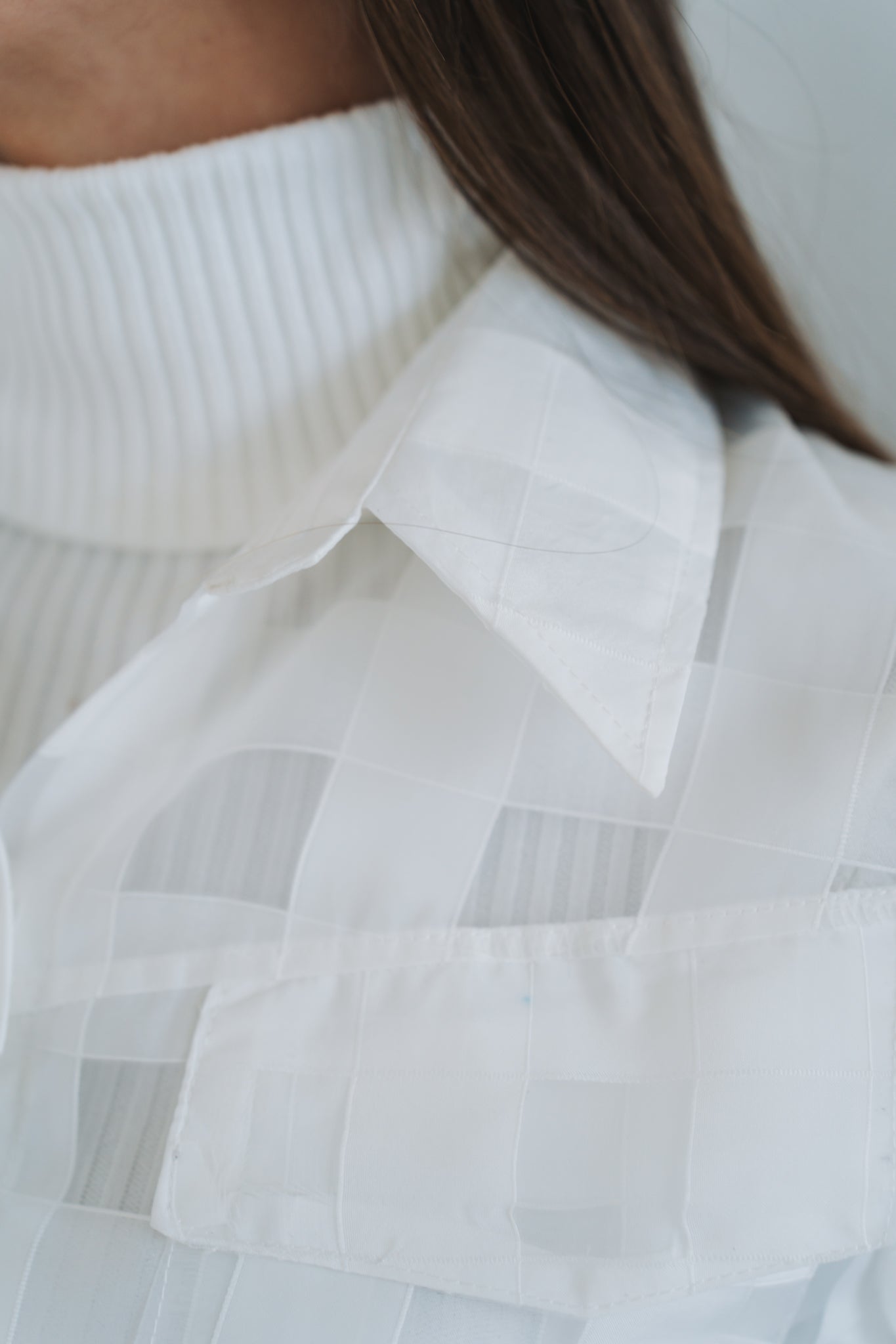 Square  Blouse White | One Size / Fits 30-32