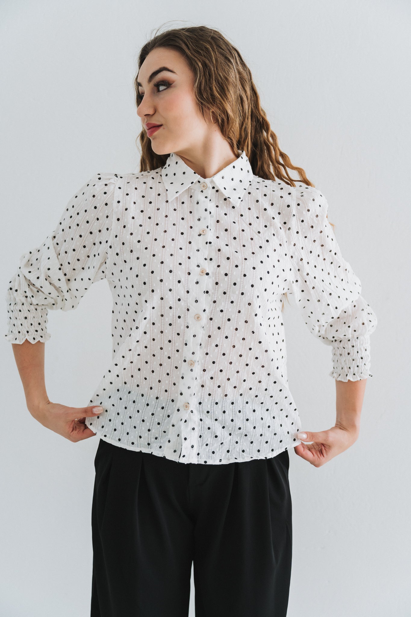 Minnie Polka Blouse | One Size / Fits 30-34
