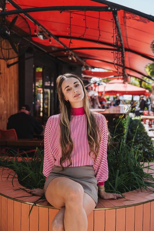 Stripey Knit Purple