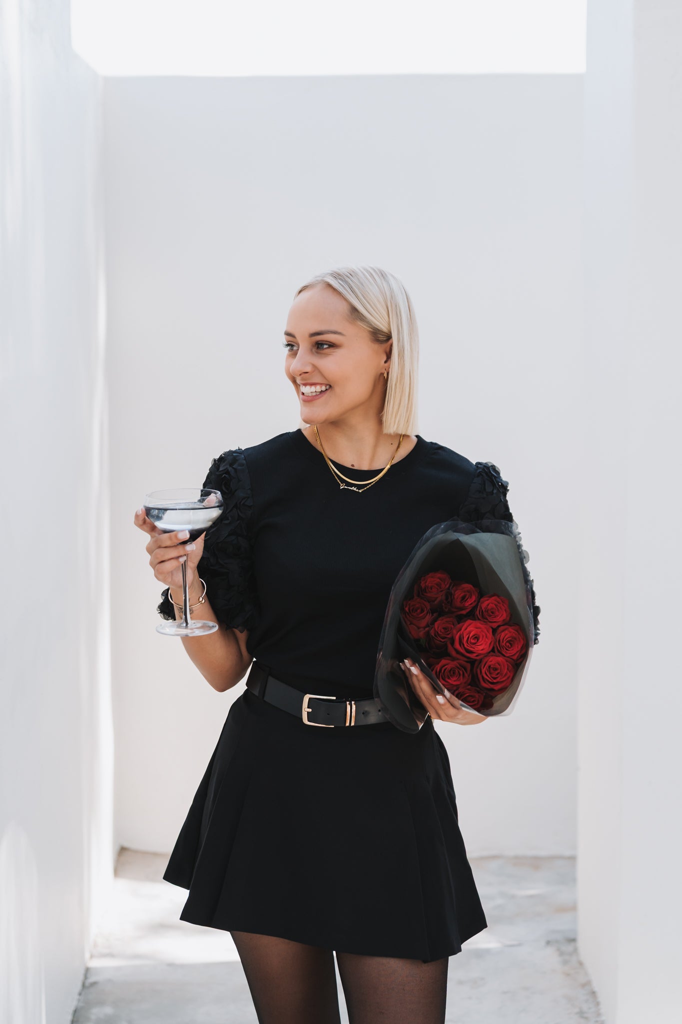 Black Puff Tee