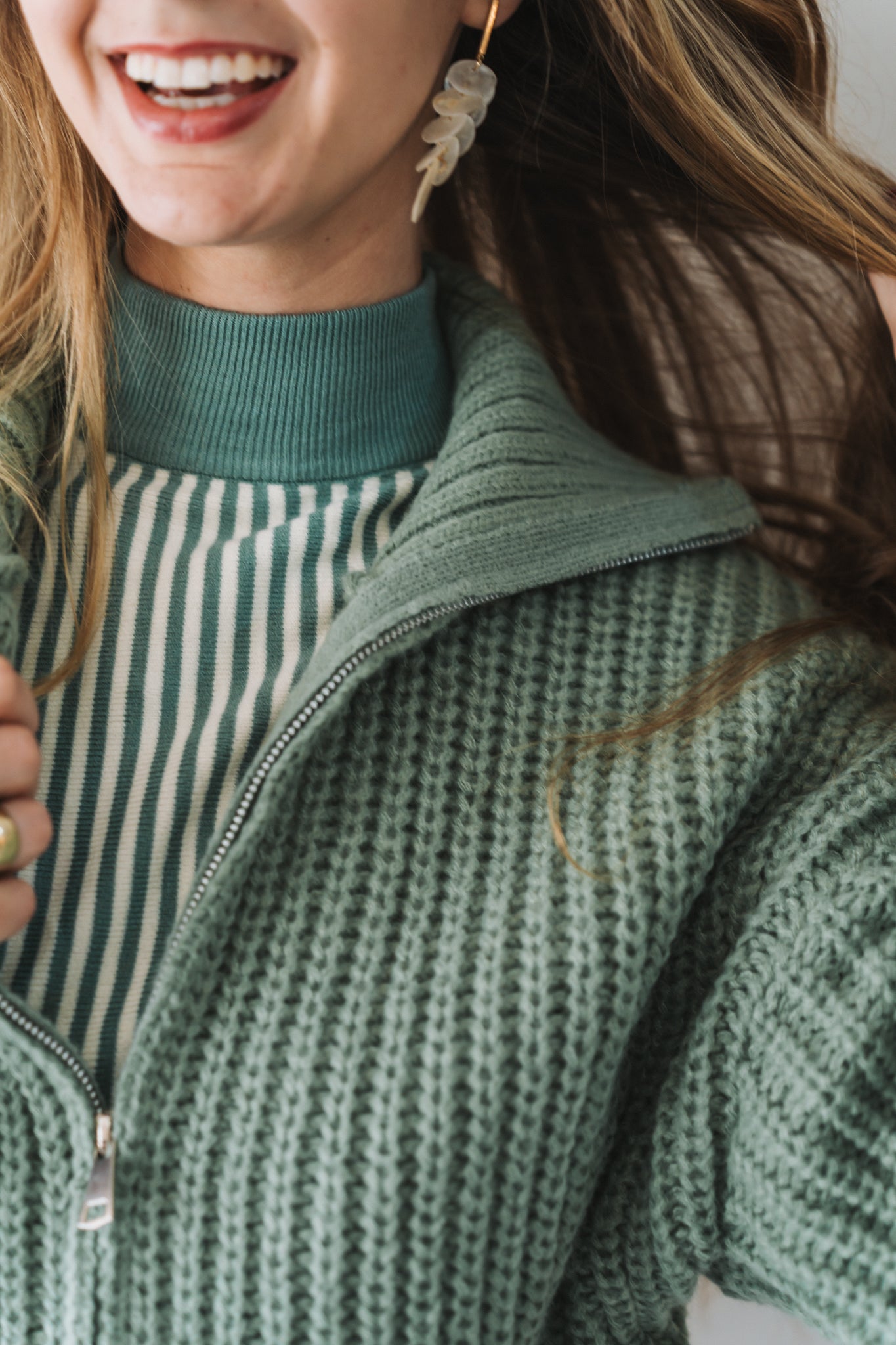 Cozy Zip Jacket Mint