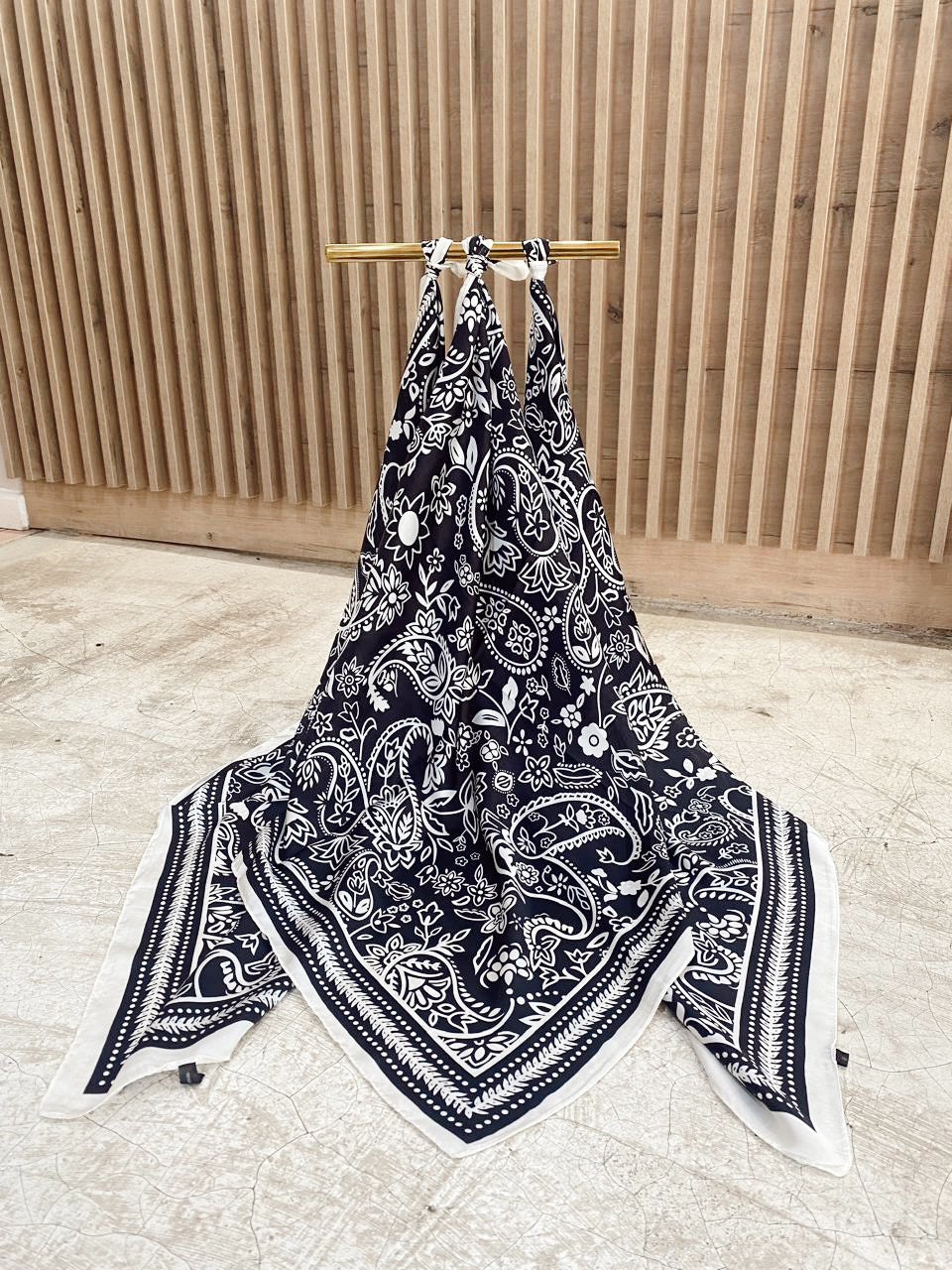 Silk Scarf B&W