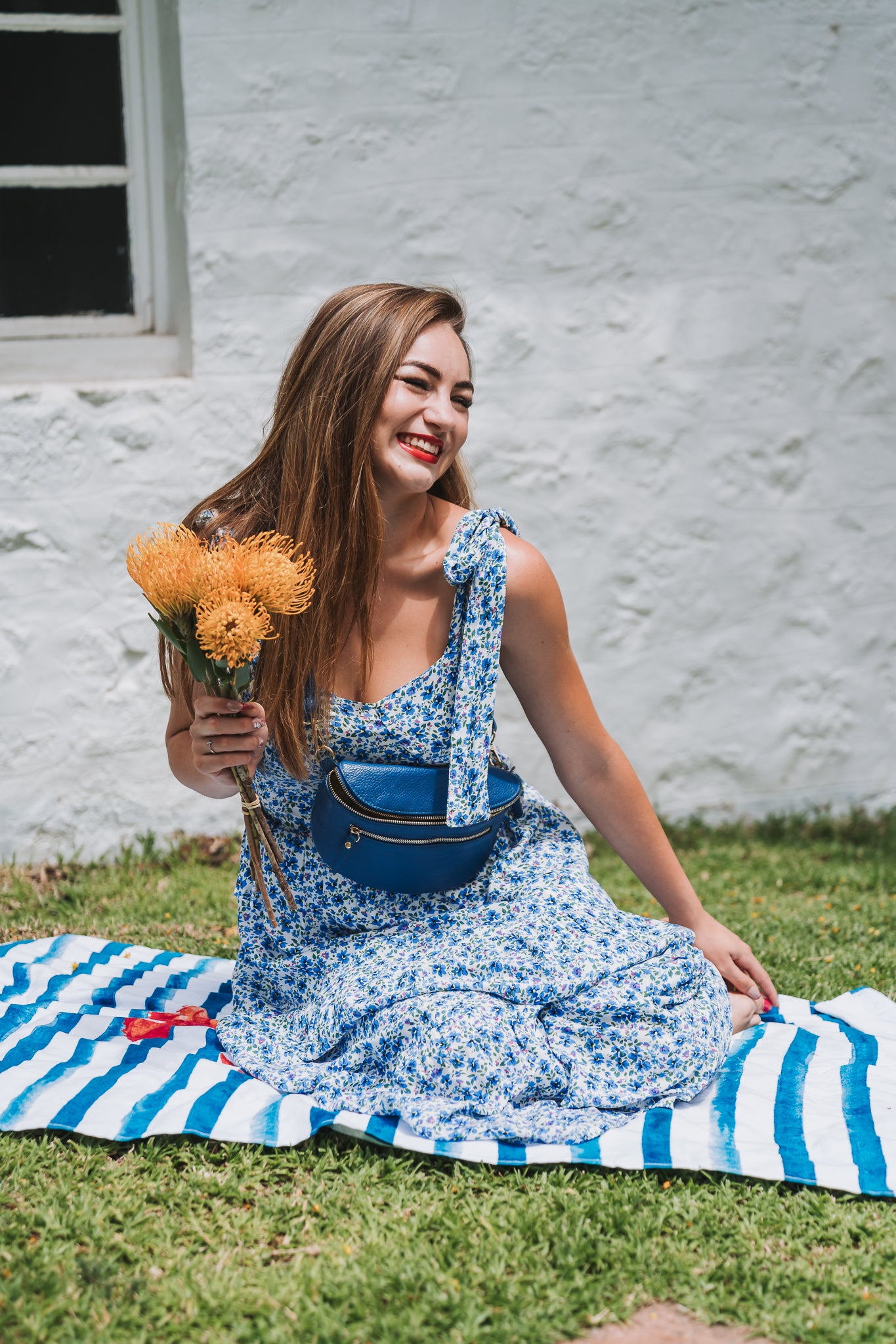 Ditsy Floral Dress Blue