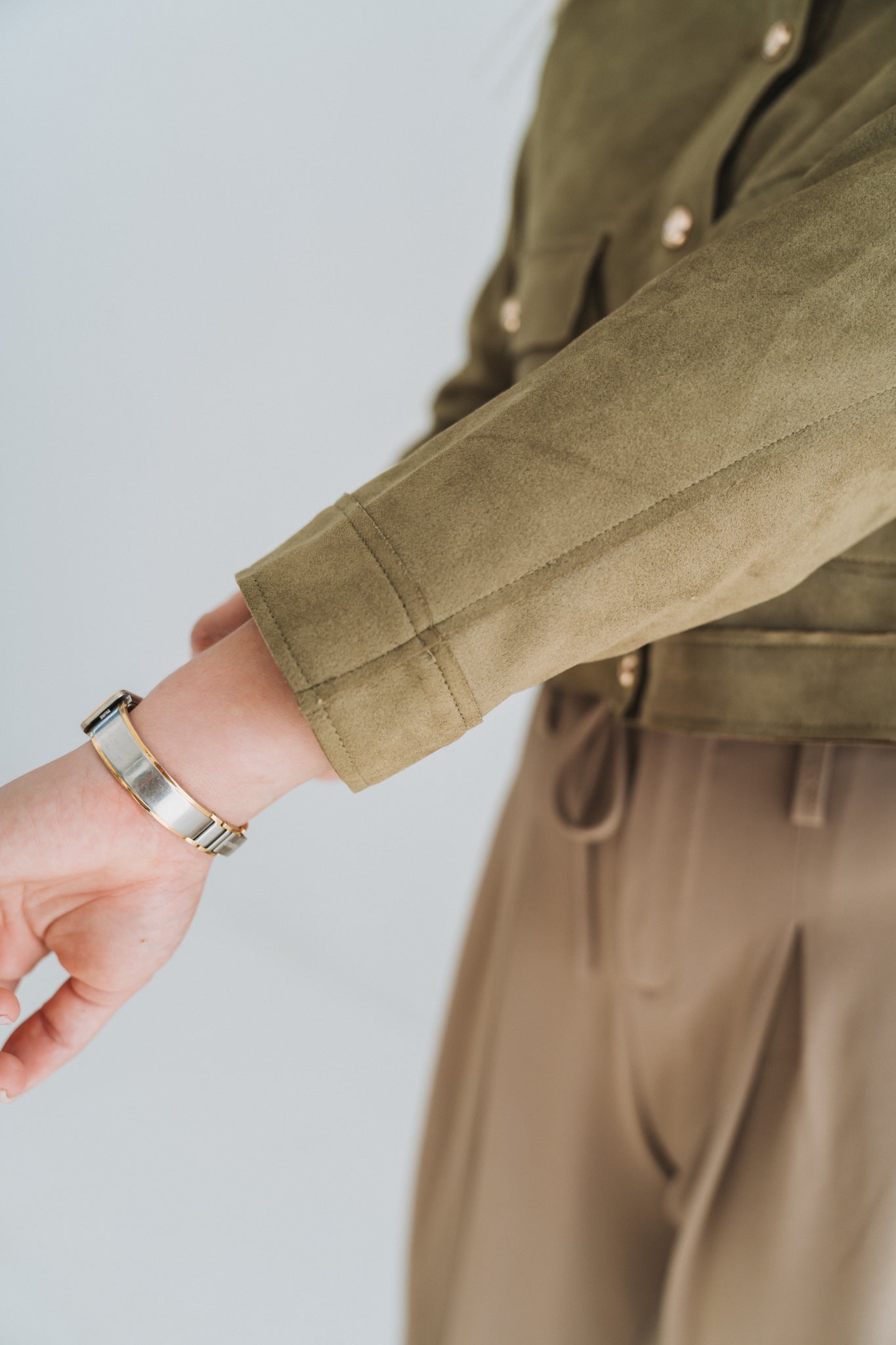 Velvet Jacket Olive | One Size / Fits 30-34