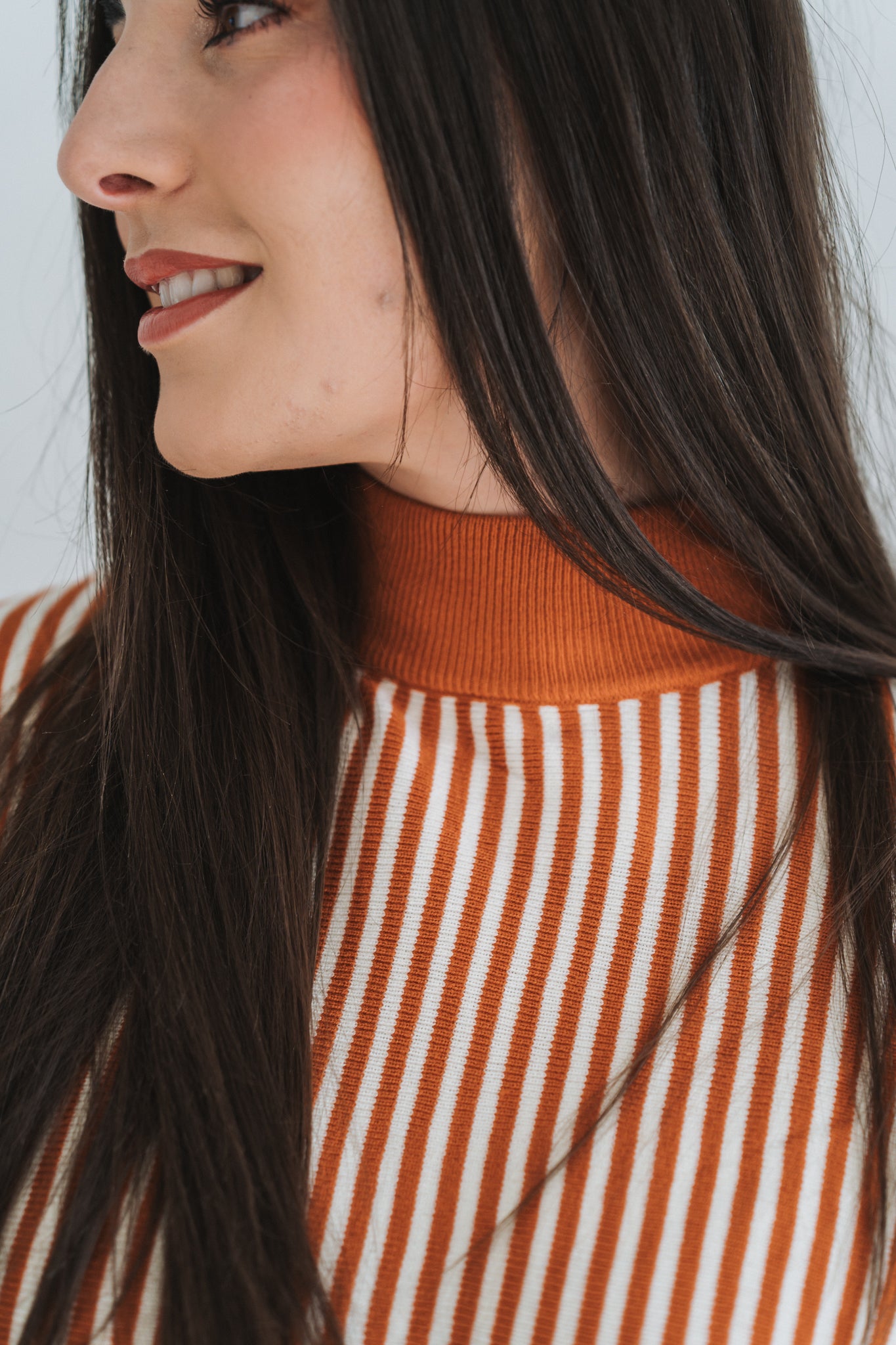 Stripey Knit Rust | One Size / Fits 30-36