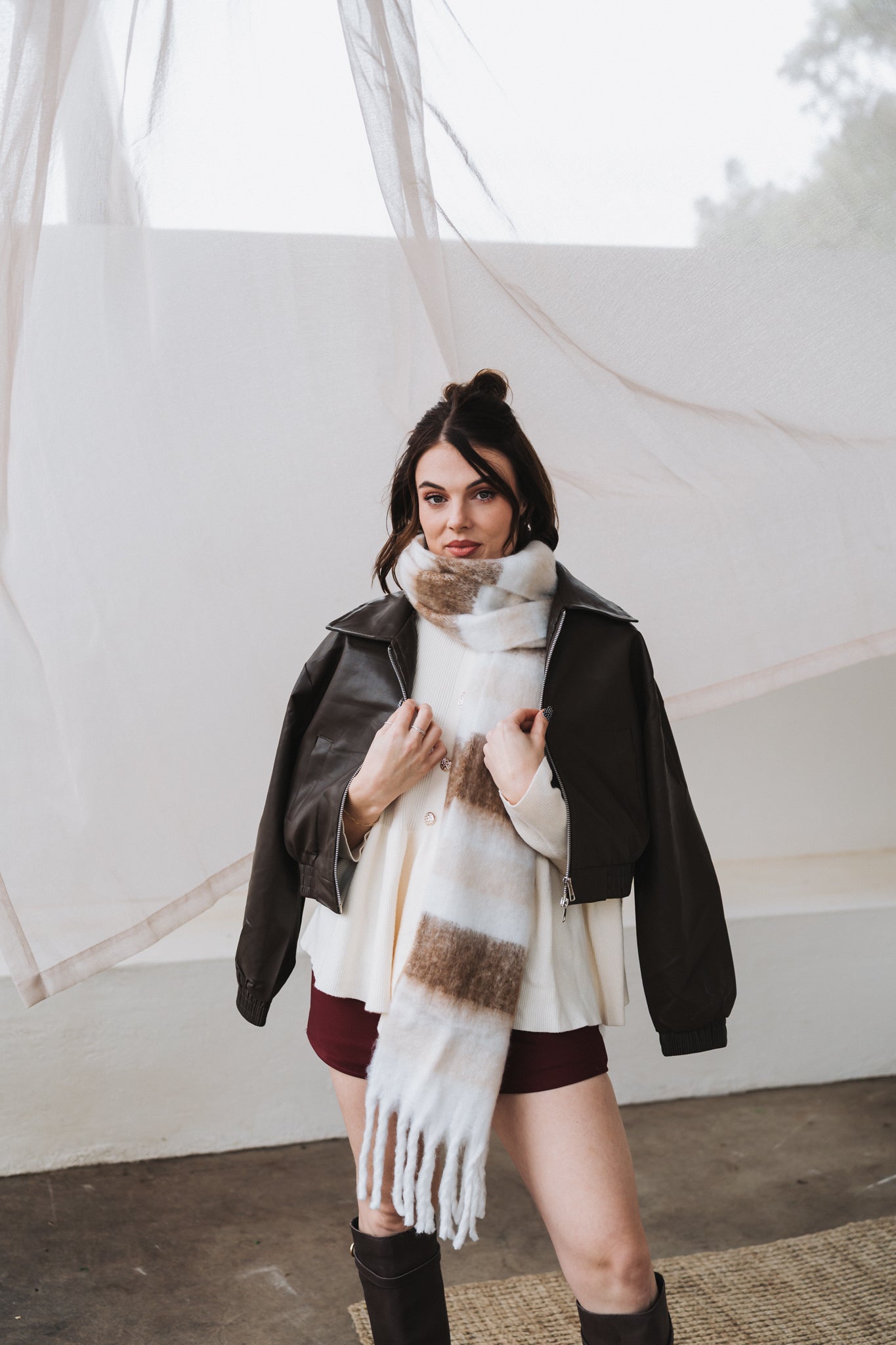 Frill Cardi Off White