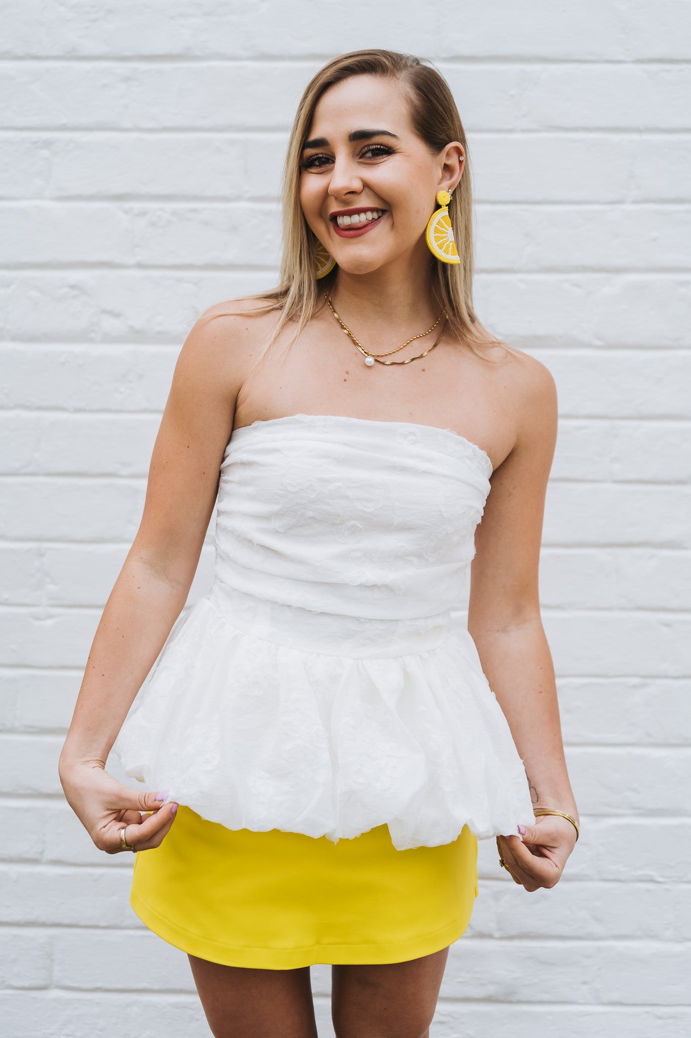 Rosey Top White