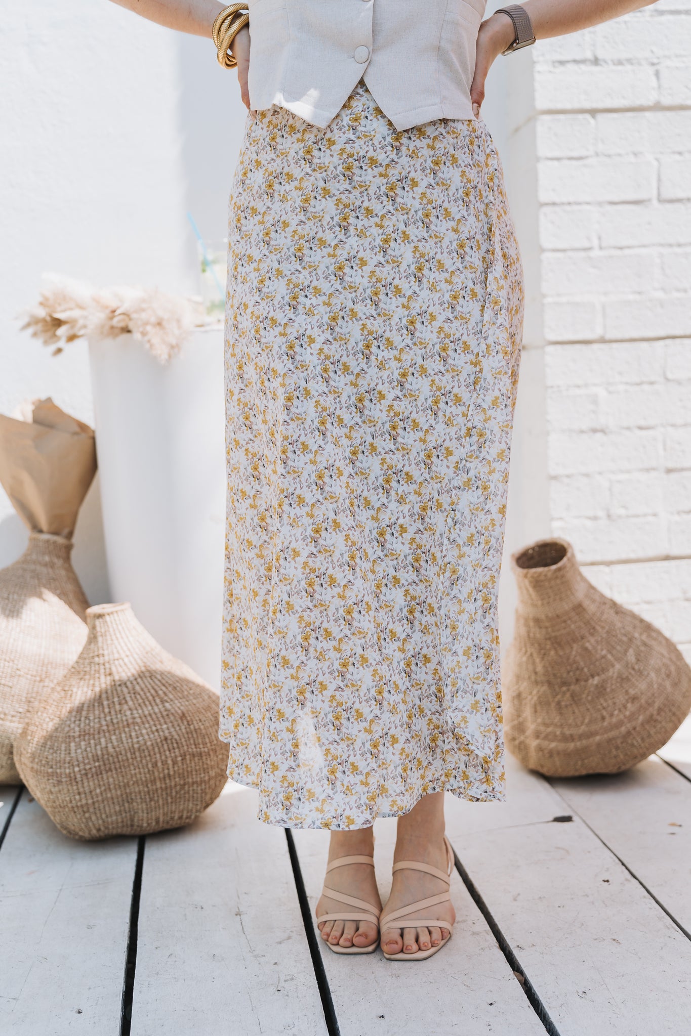 Wrap Skirt Mustard