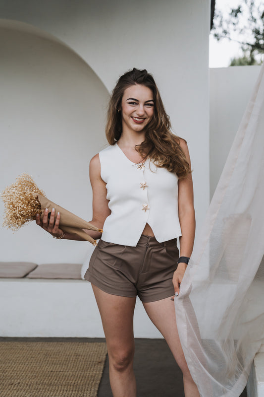 Shells Waistcoat Cream