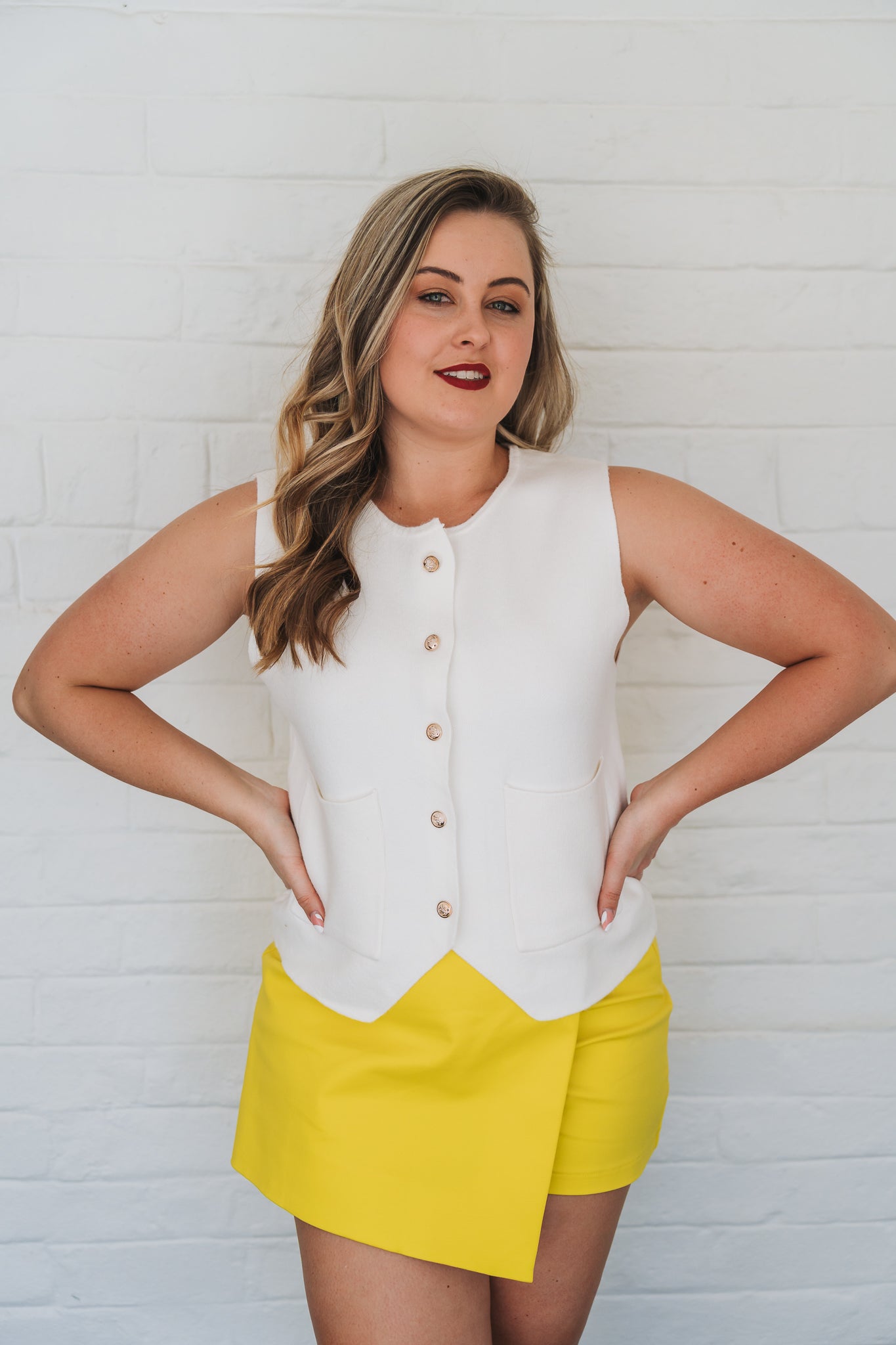 Classy White Waistcoat
