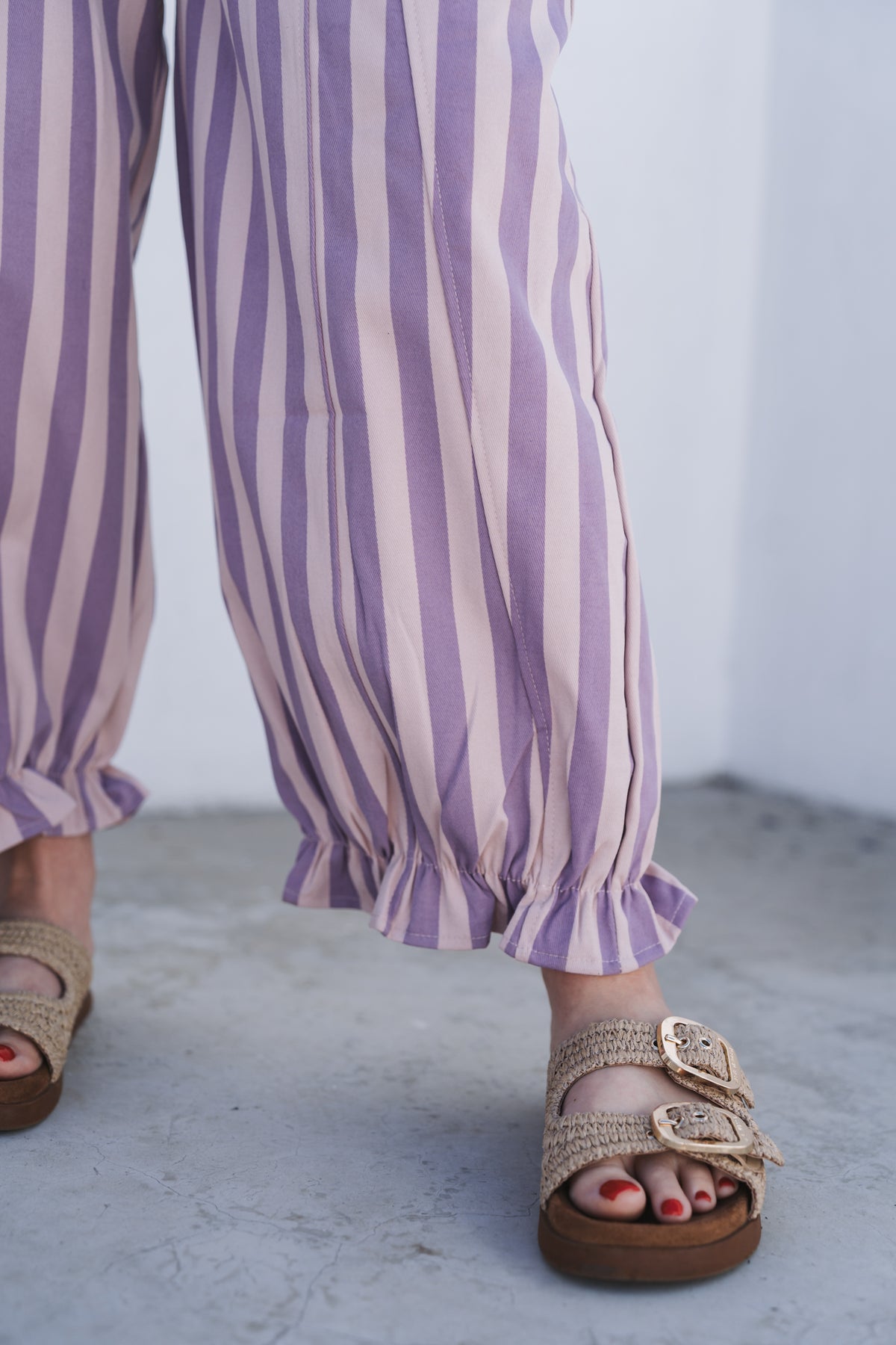 Stripey Sweats Purple | One Size / Fits 32-38