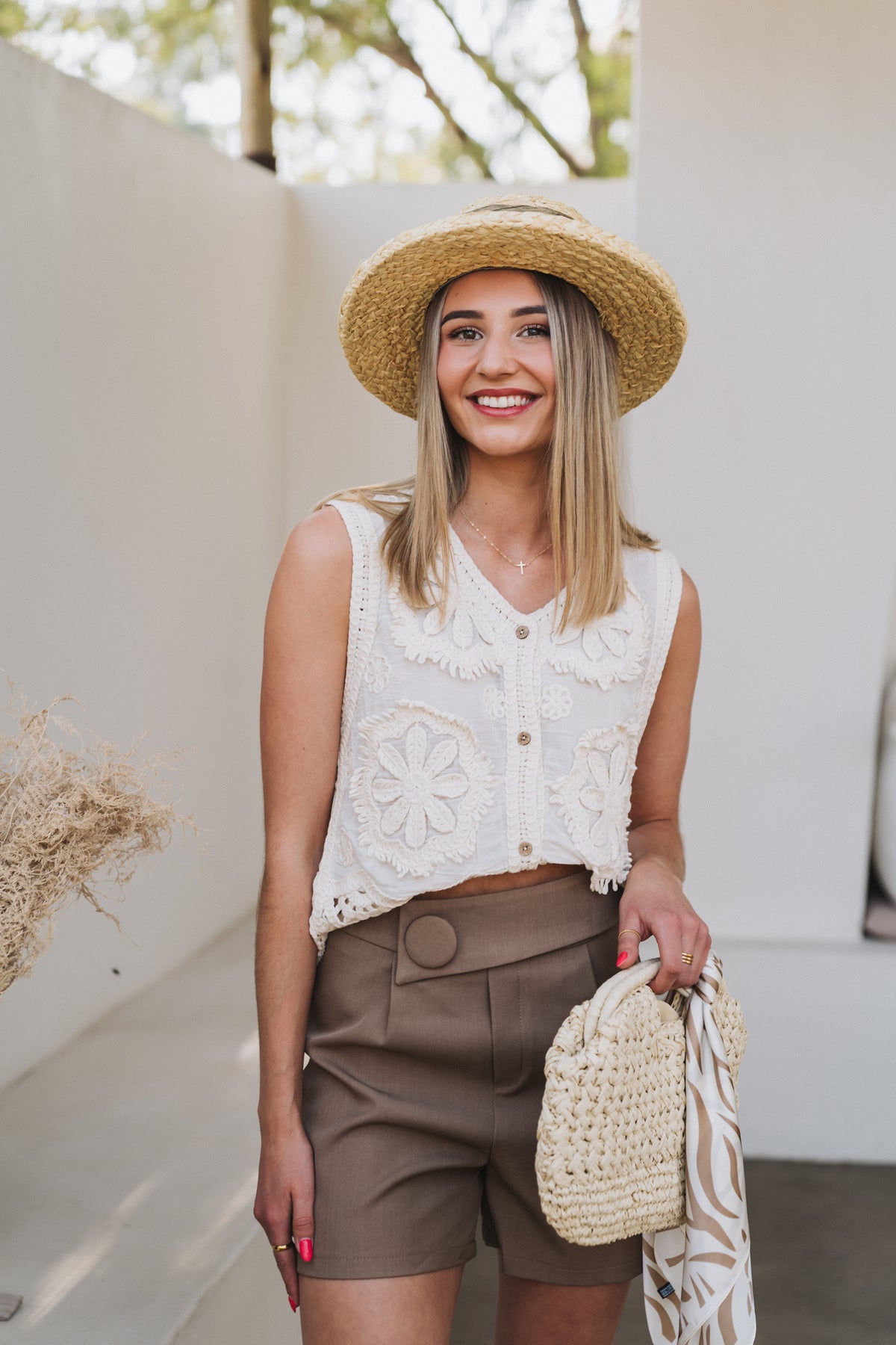 Boho Waistcoat Cream | One Size / Fits 30-34