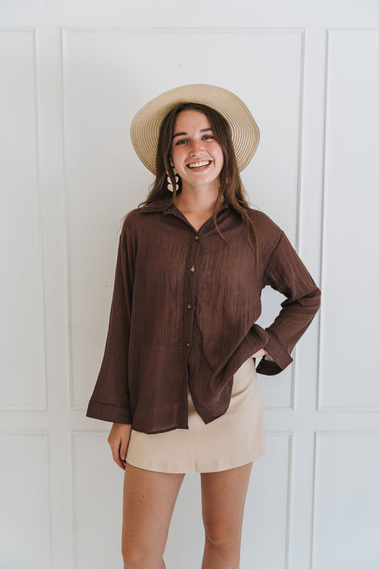 Beach Blouse Brown