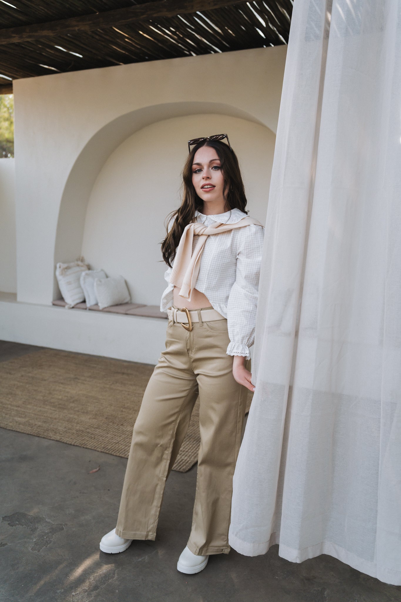 Bootleg trouser Cream