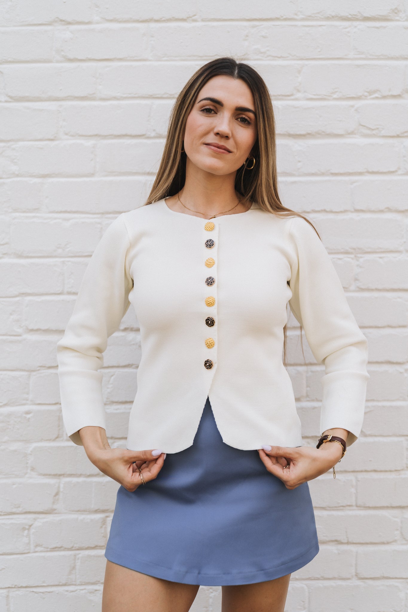 Abstract  Cardi Cream | One Size / Fits 30-32
