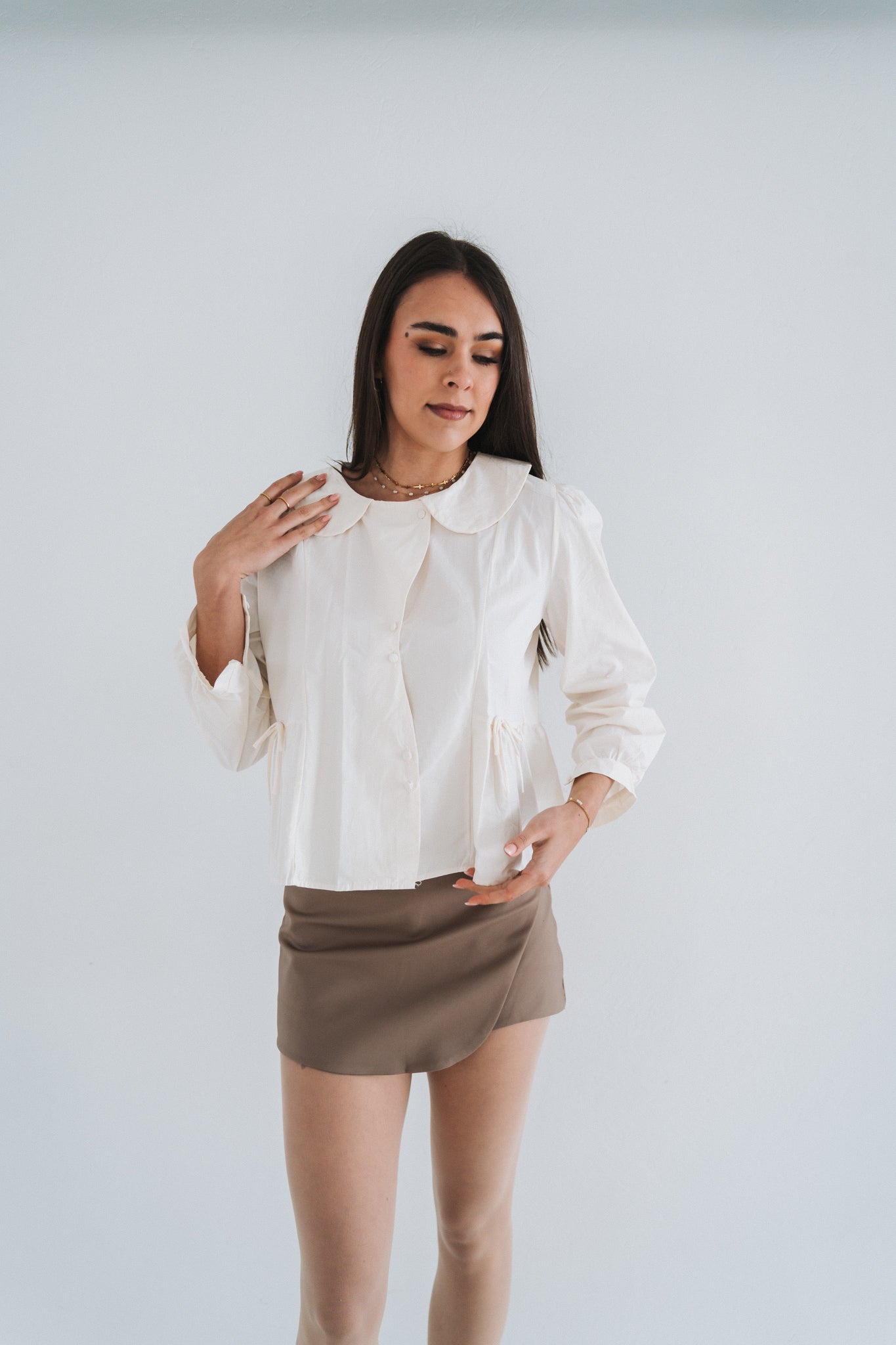 Candy Blouse Peach | One Size / Fits 30-34