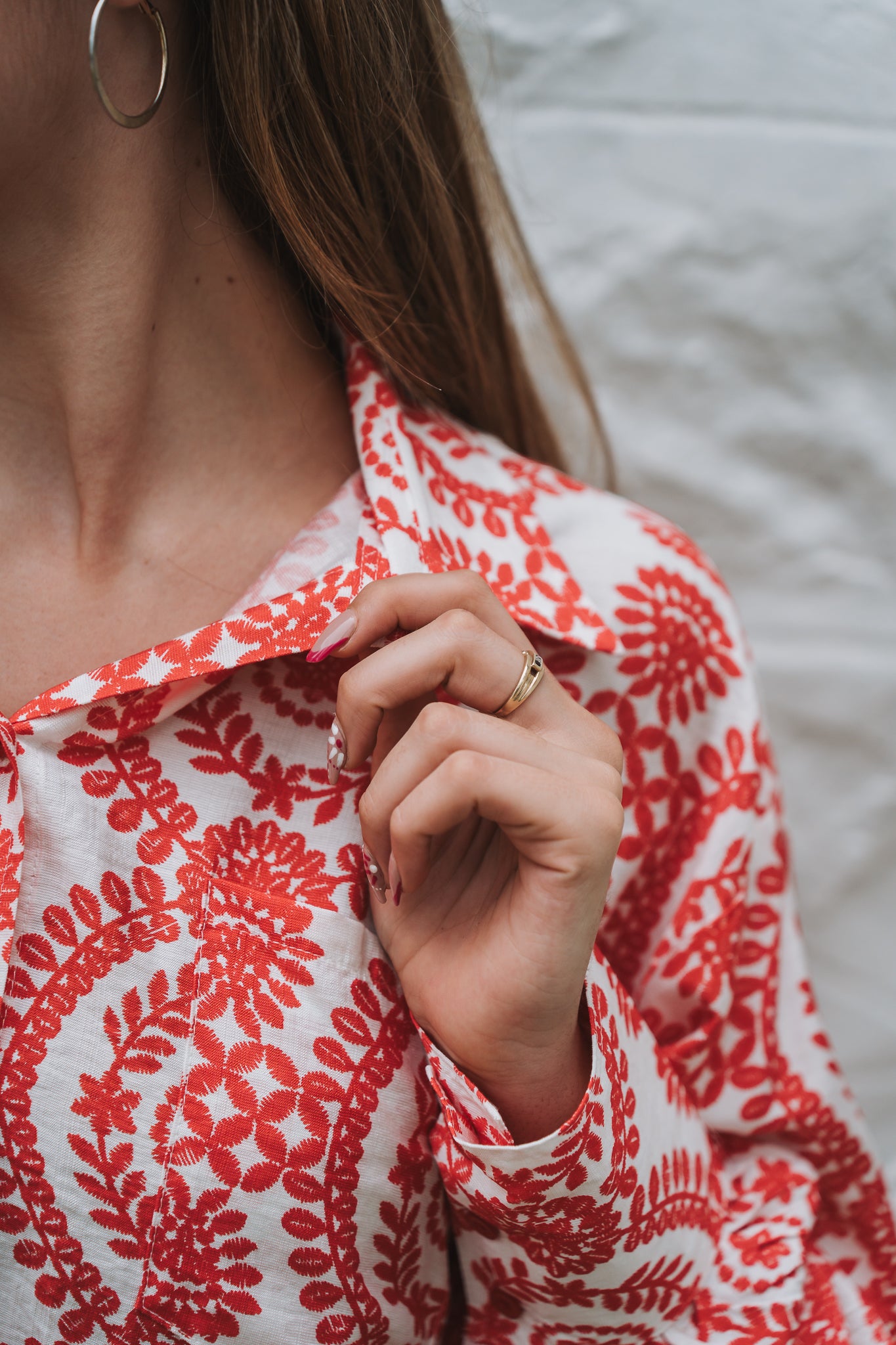 Greek Blouse Red