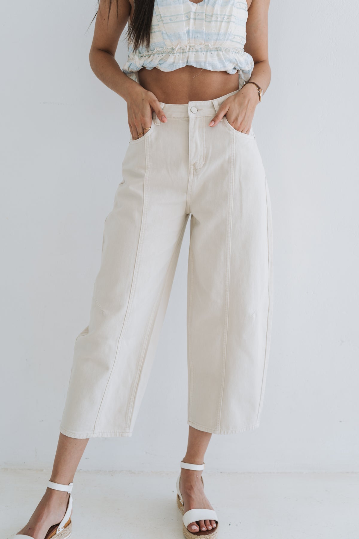 Barrel Jean Cream