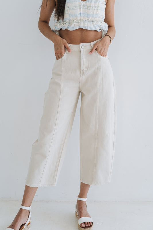 Barrel Jean Cream