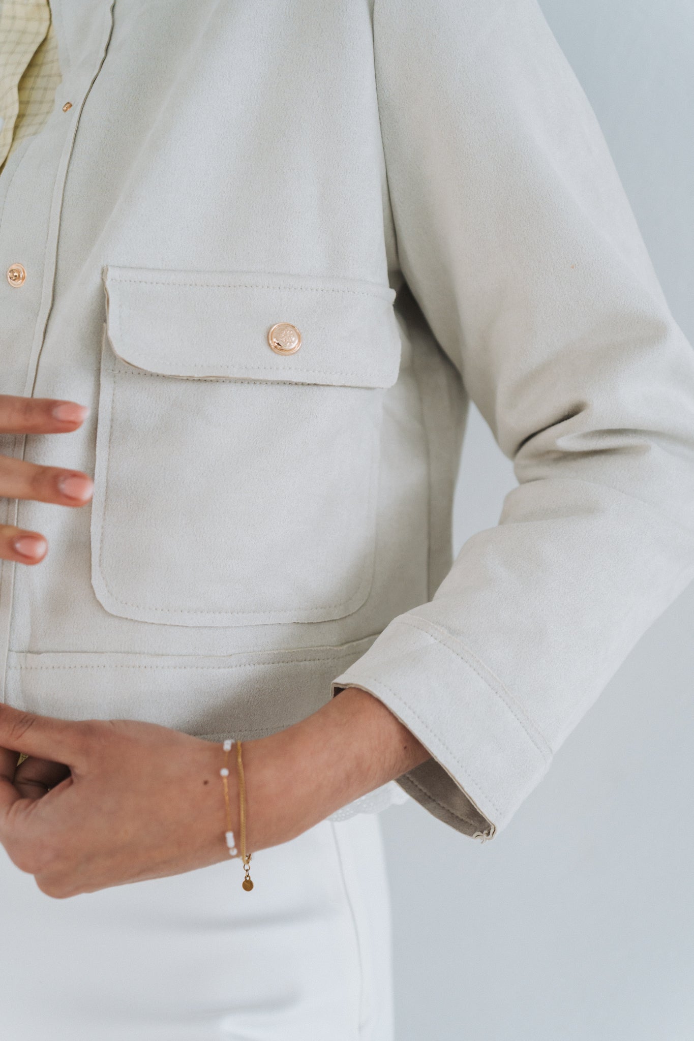 Velvet Jacket Cream | One Size / Fits 30-34